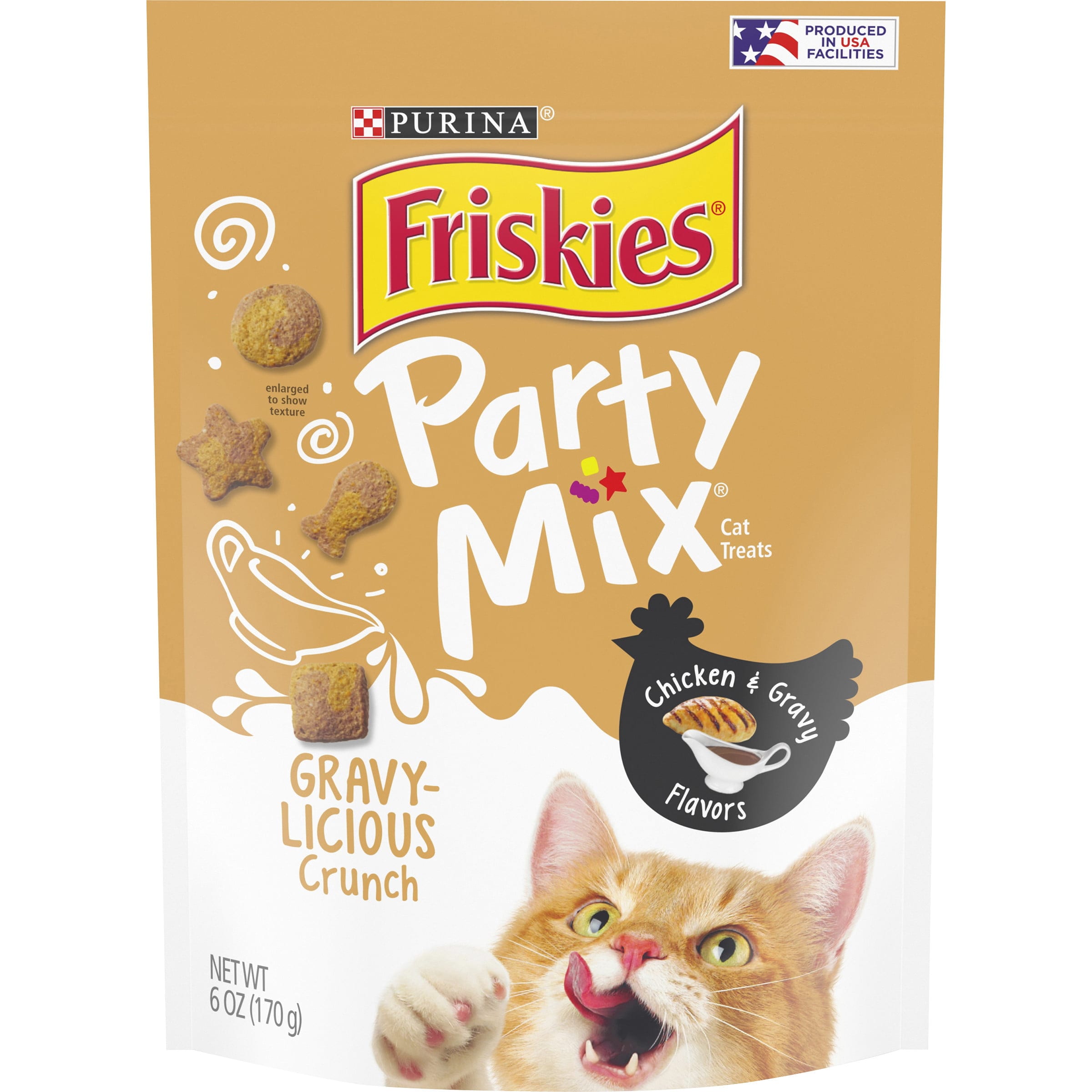 Purina Friskies Party Mix Chicken and Gravy Flavor for Cats 6 oz