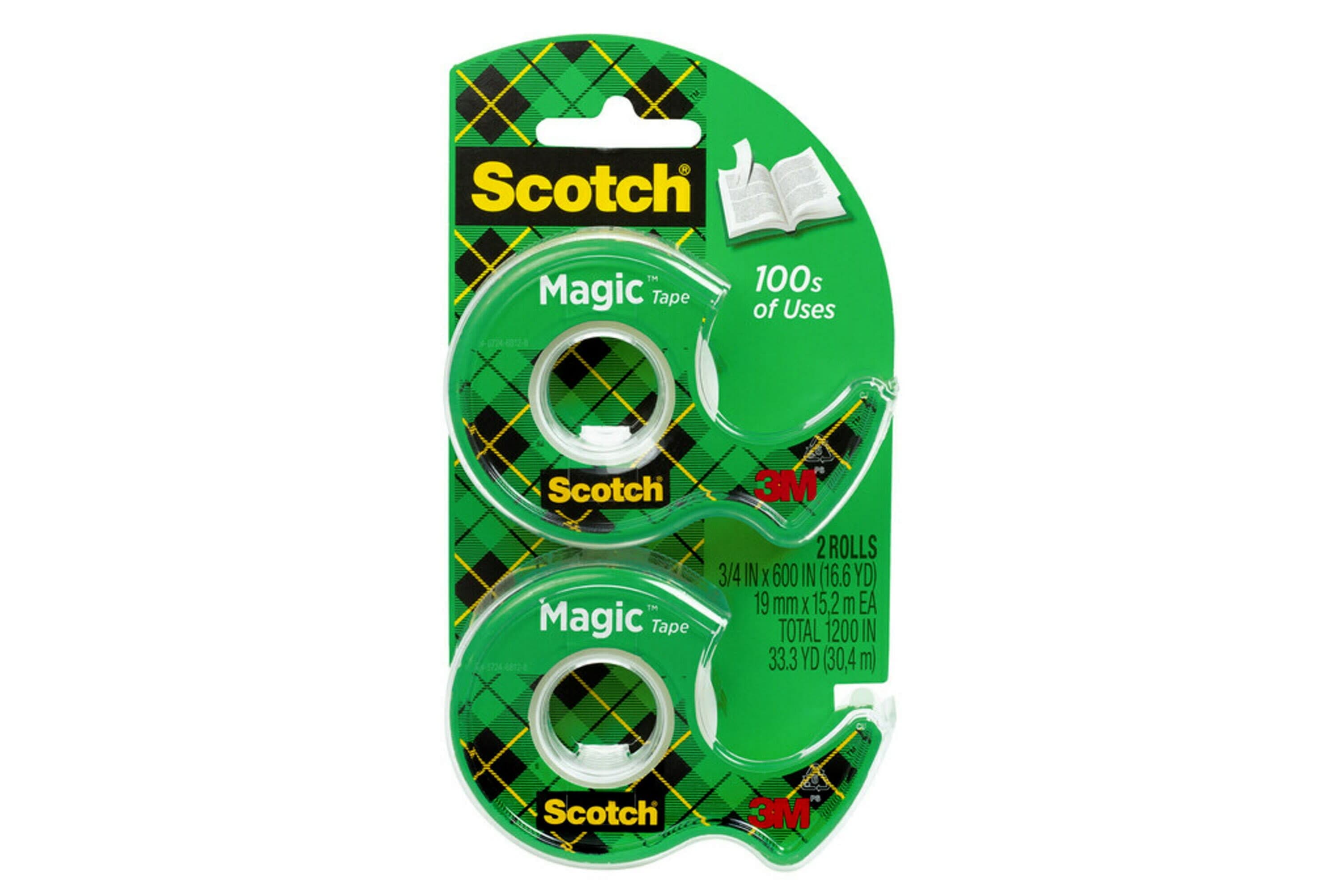 Scotch Transparent Tape, 3/4 in. x 1000 in., 4 Rolls