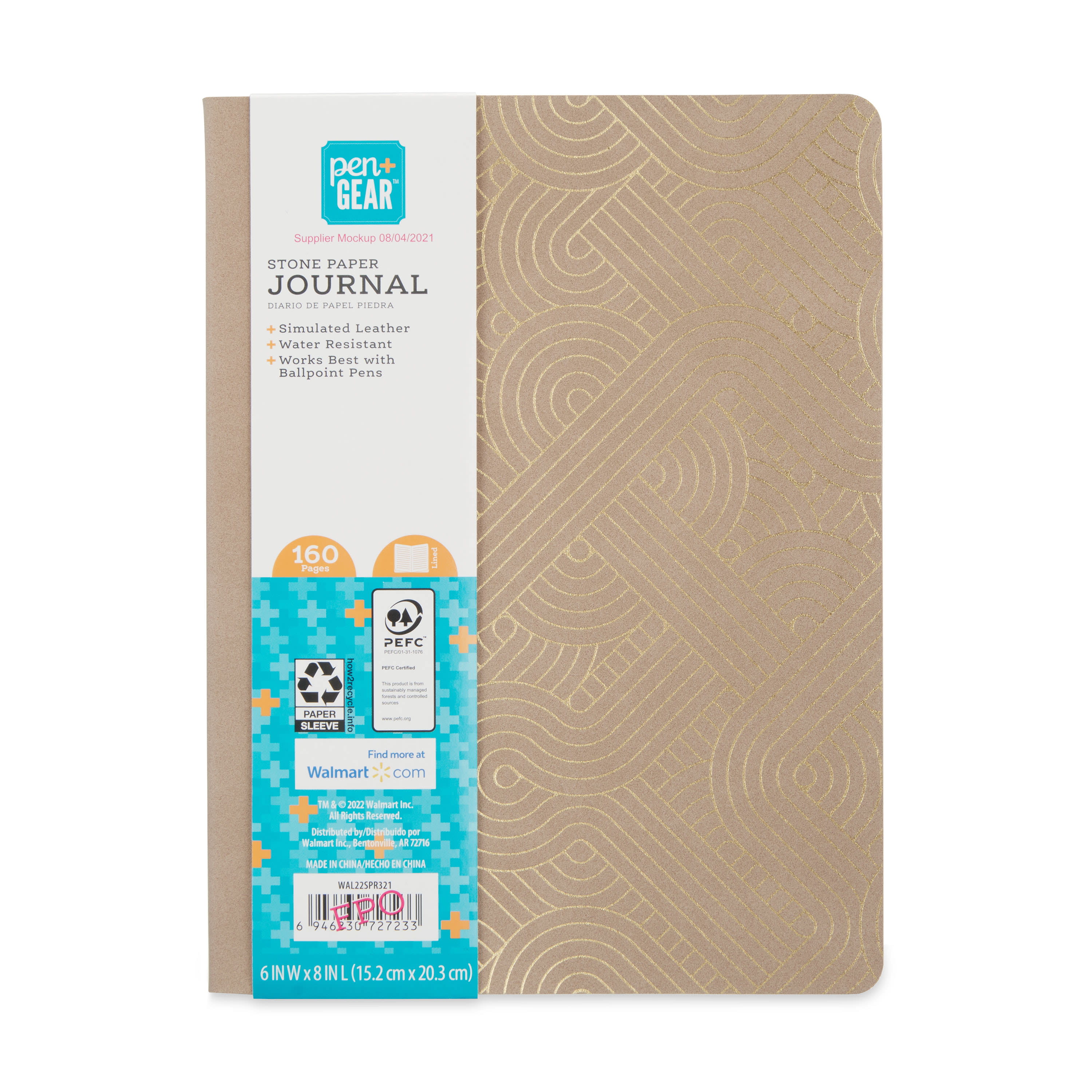 Pen+Gear Stone Paper Journal, 160 Pages 