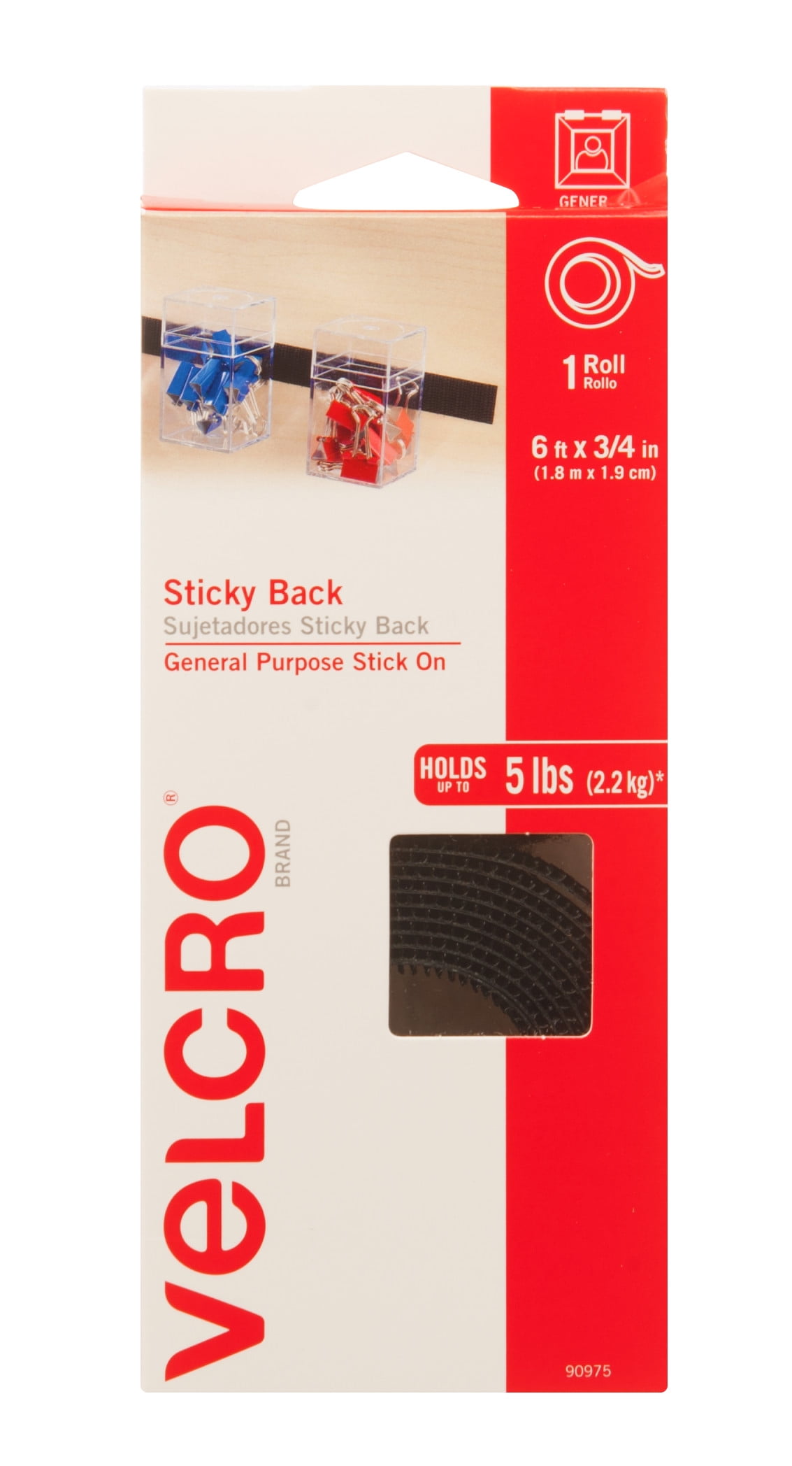 VELCRO Brand Industrial Fasteners Stick-On Adhesive, Professional Grade  Heavy Duty Strength