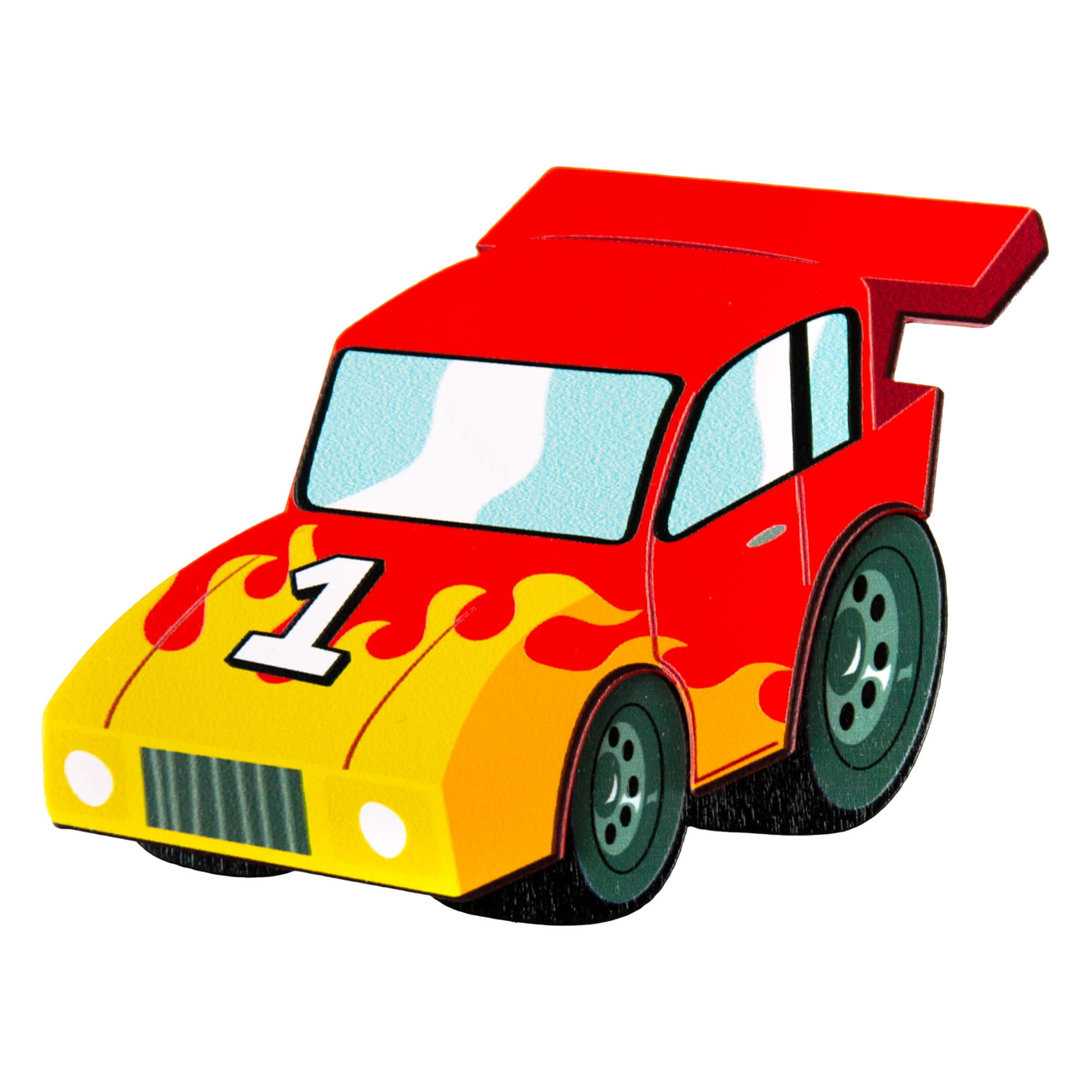 Hello Hobby Wood Race Car Shape, PrePainted, 3.4 in. x 3 in. DroneUp