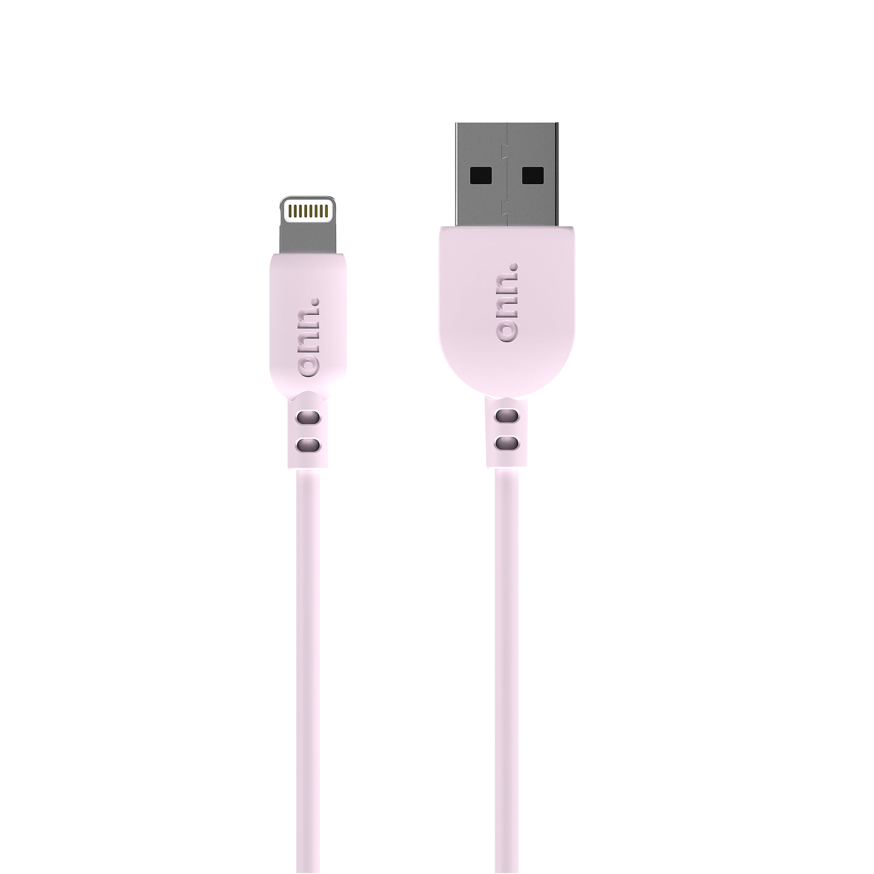 onn. Lightning to USB Cable, White, 3 ft 