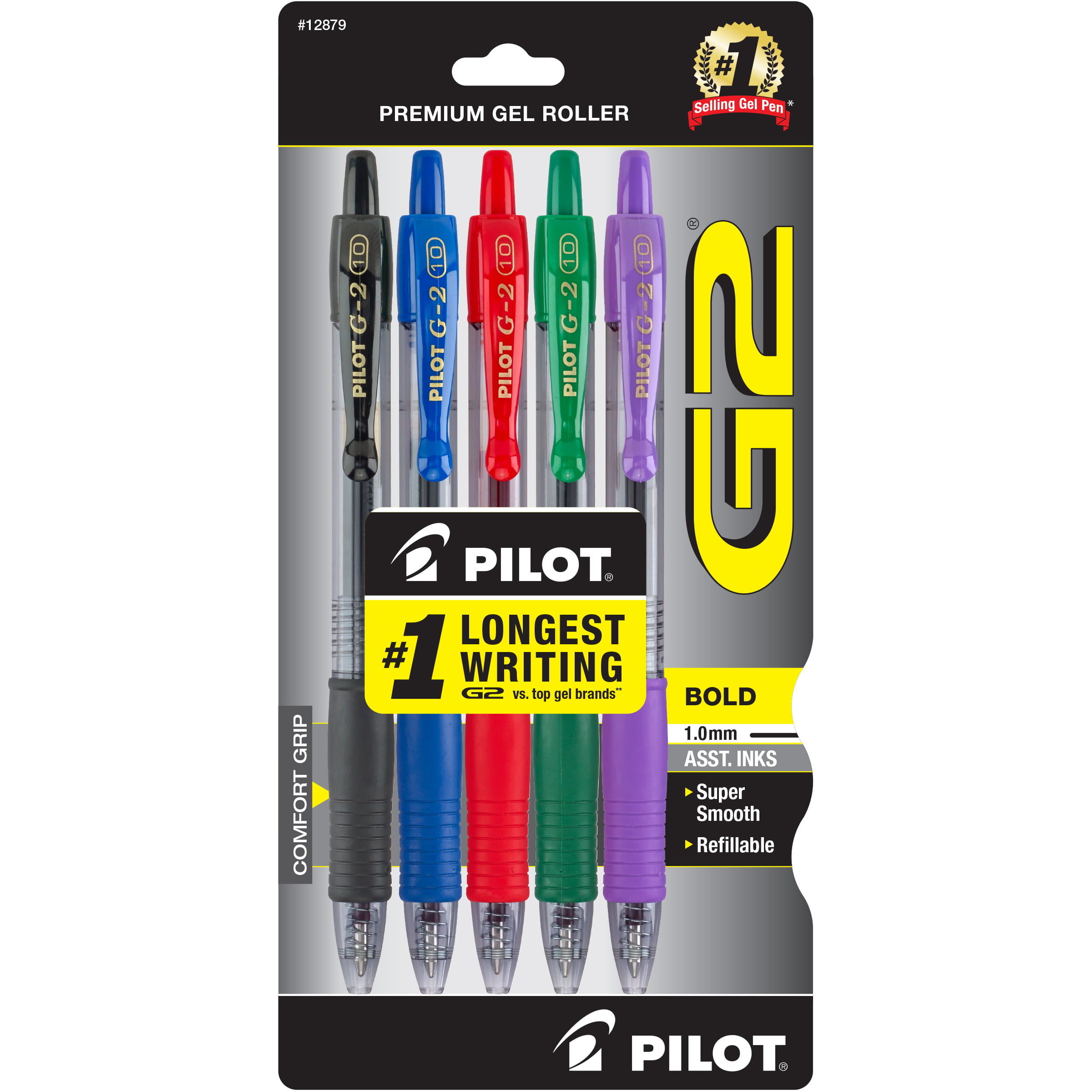 Pilot FriXion Clicker Erasable Gel Pens, Fine Point, Assorted Ink, 5 Count