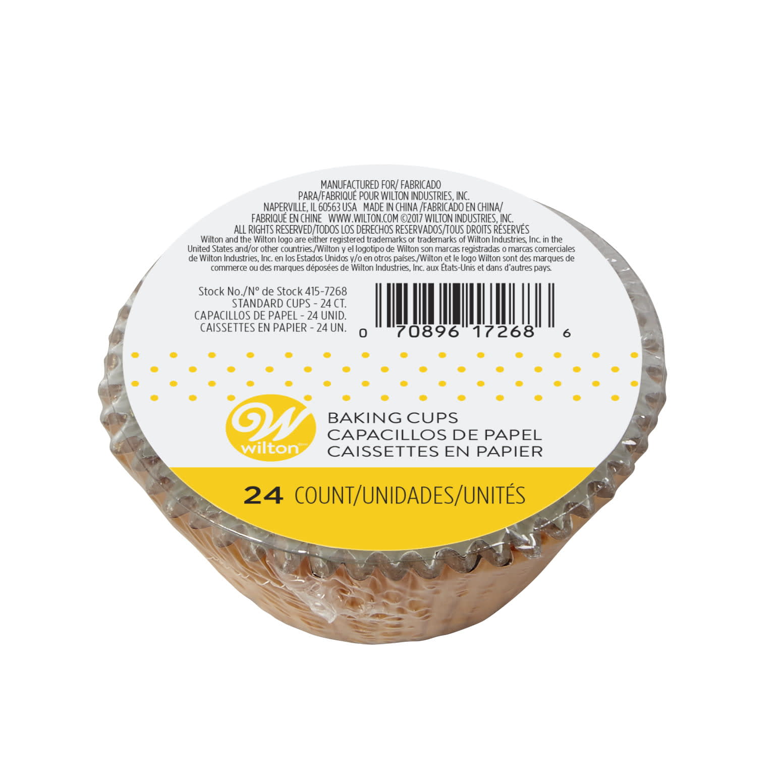 Gold Foil Cupcake Liners, 24-Count - Wilton