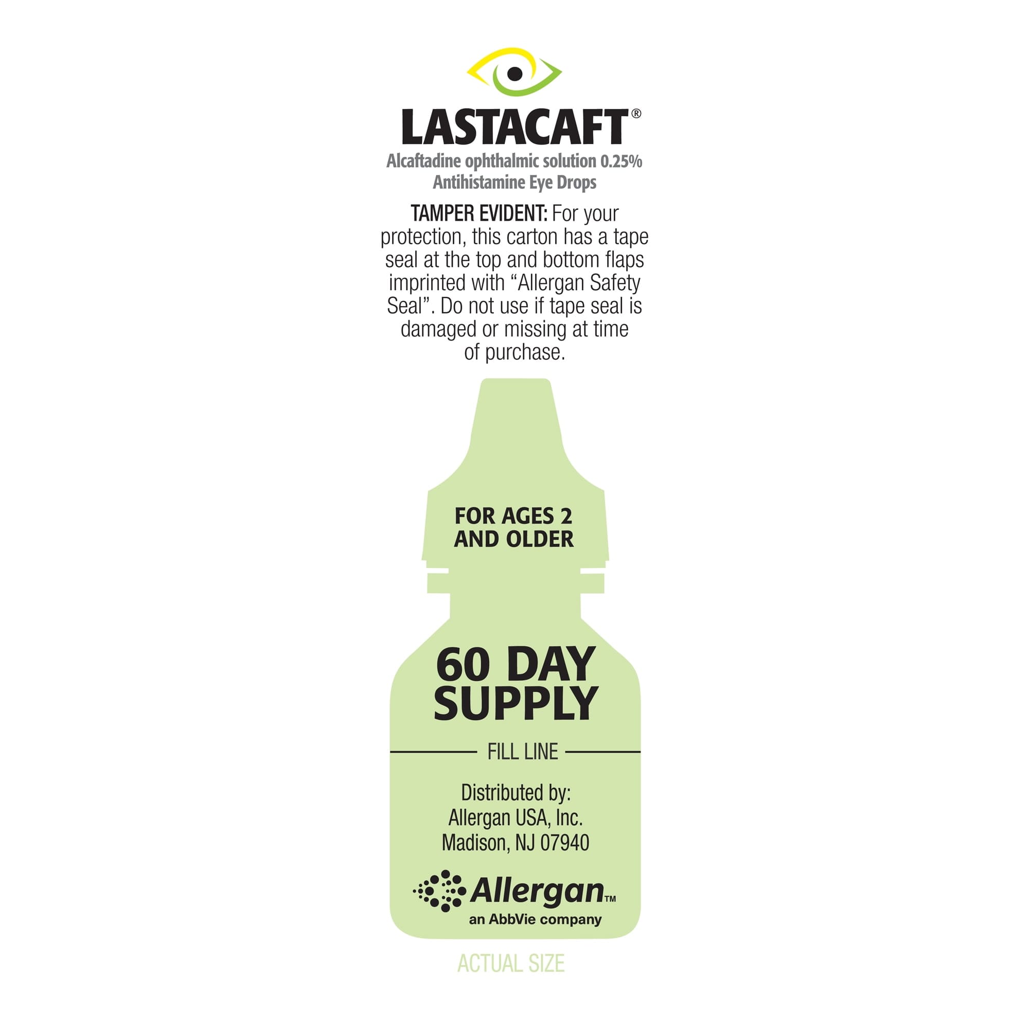 Lastacaft Once Daily Eye Allergy Itch Relief Drops, 1 Count, 5 mL