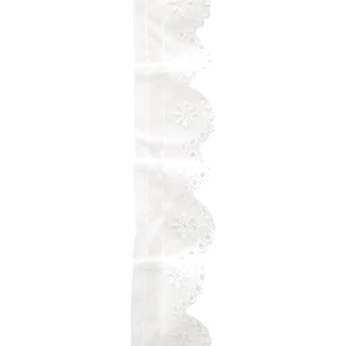 Simplicity Trim, White 1 3/4 inch Embroidered Sheer Lace Trim Great for  Apparel, Home Decorating, and Crafts, 3 Yards, 1 Each 