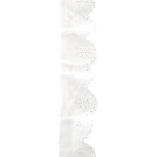 Simplicity Trim, White 1 1/4 inch Eyelet Trim Great for Apparel