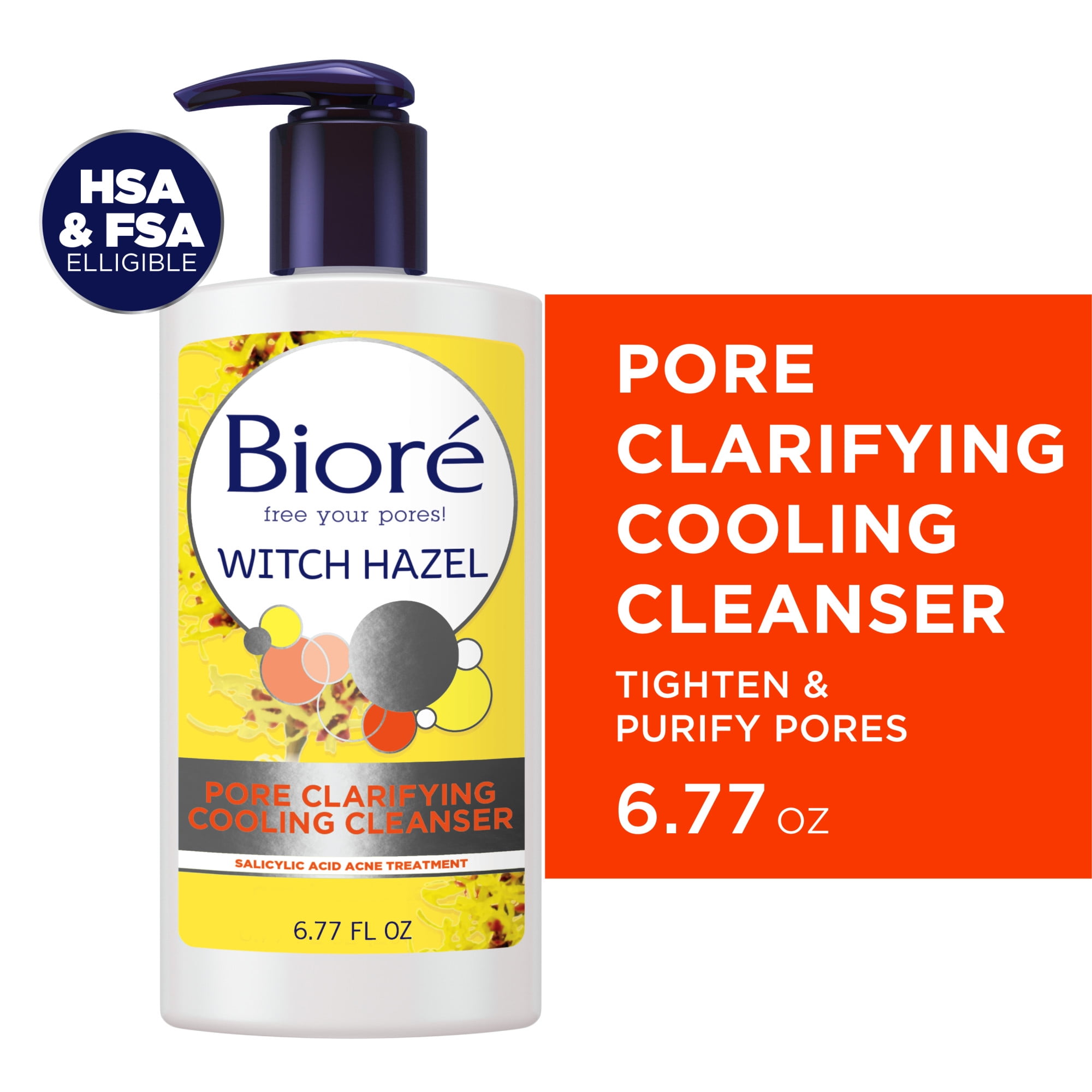 Biore Witch Hazel Clarifying Salicylic Acid Face Wash for Oily, Acne