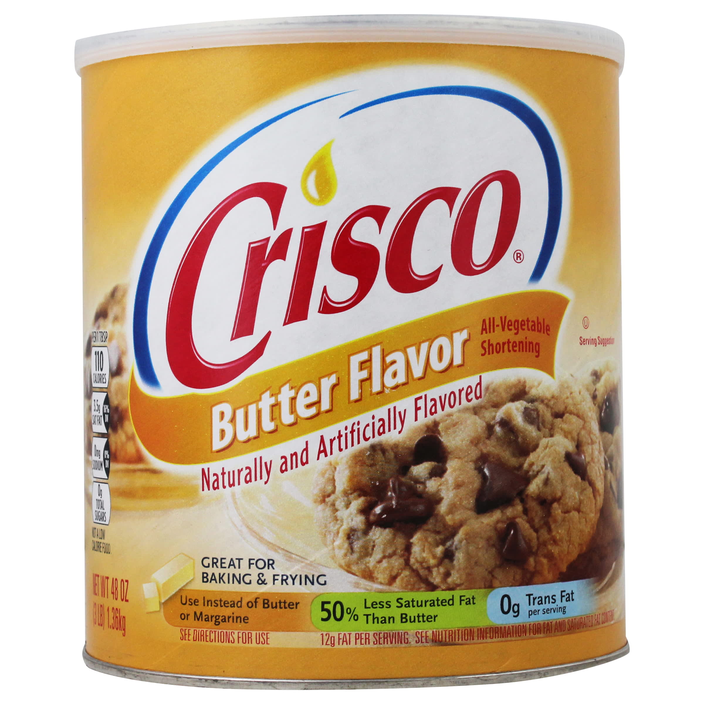 Crisco All-Vegetable Butter Flavor Vegetable Shortening, 48 oz