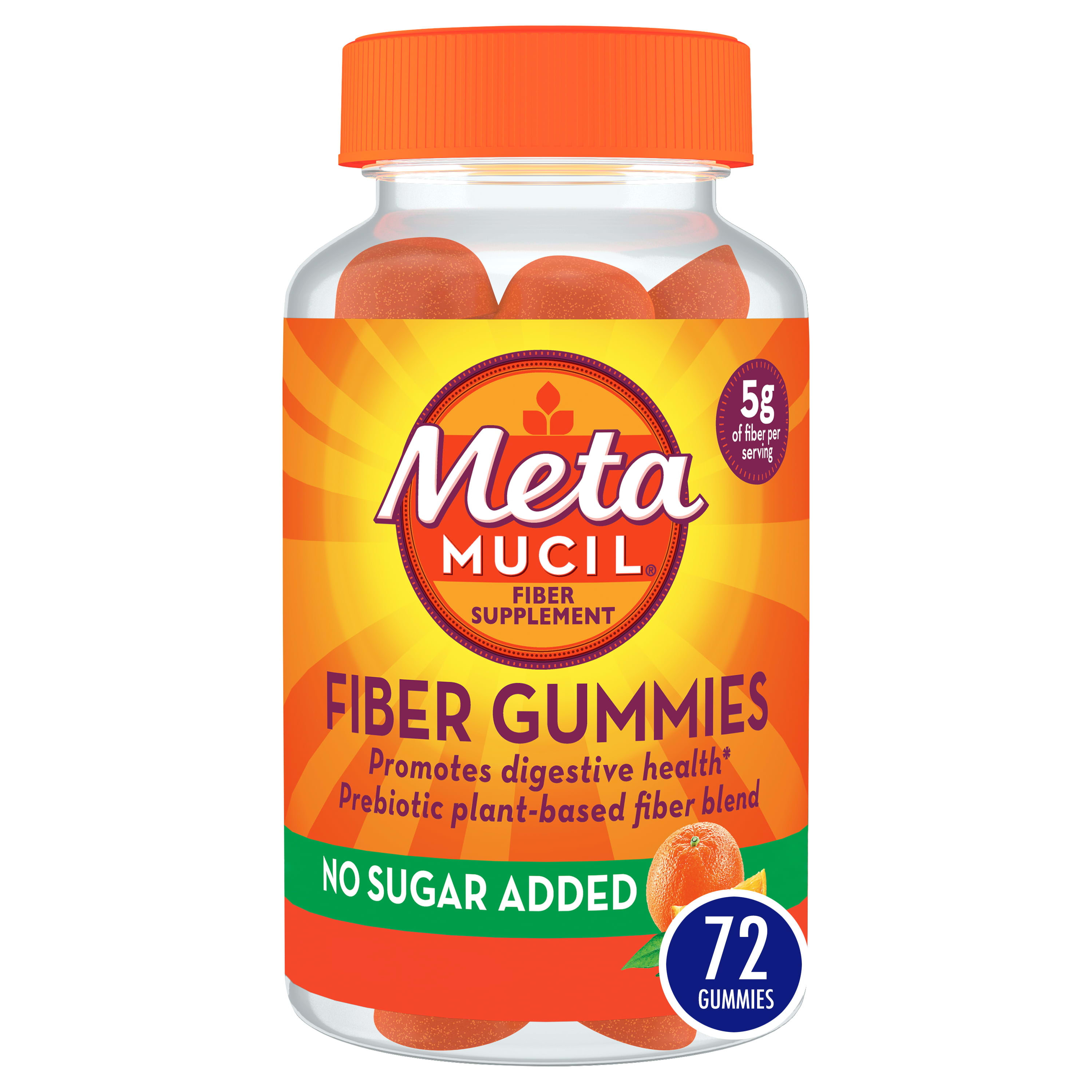 Metamucil Daily Fiber Gummies for Digestive Health, 5g Fiber Blend, 72