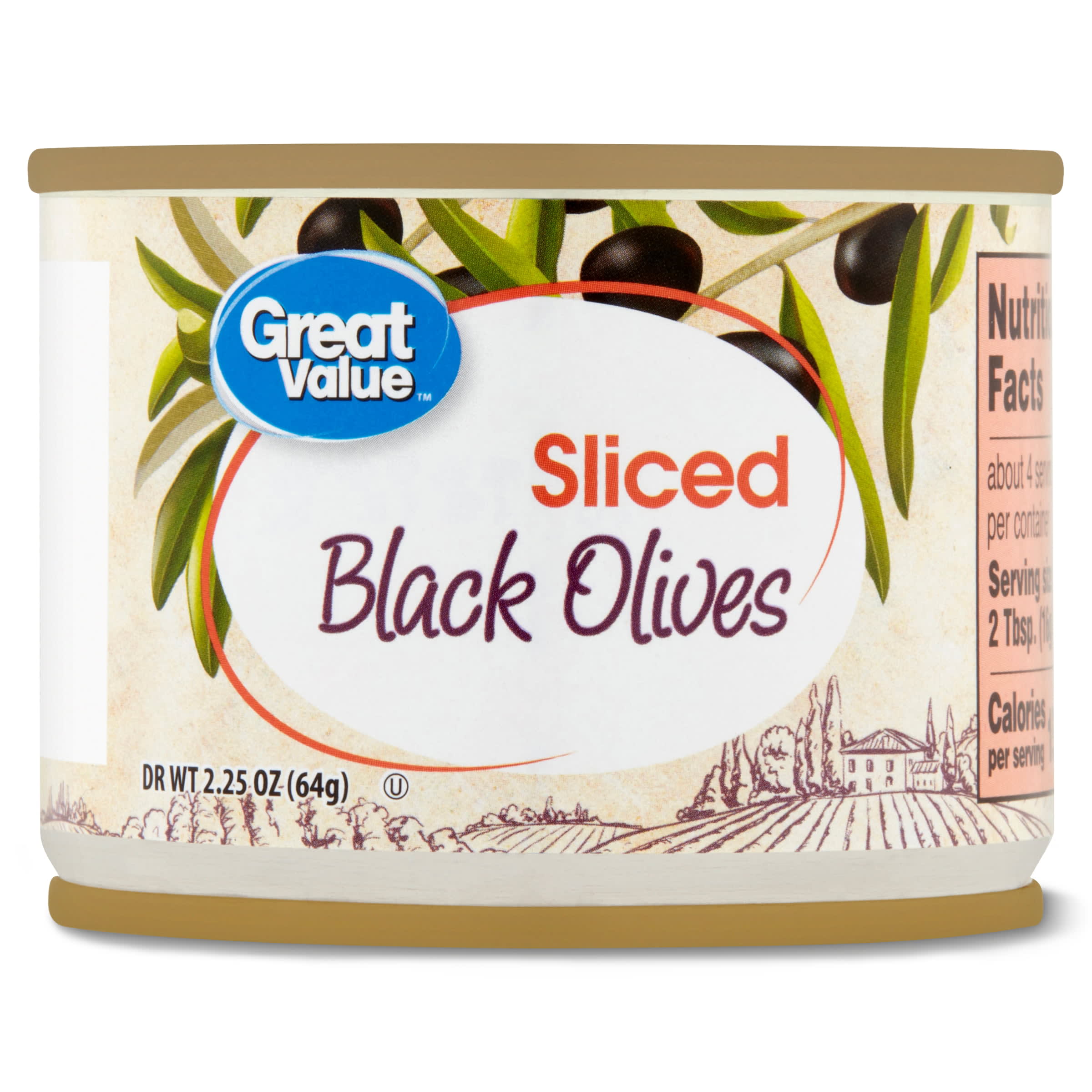 Great Value Sliced Black Olives, 2.25 oz DroneUp Delivery
