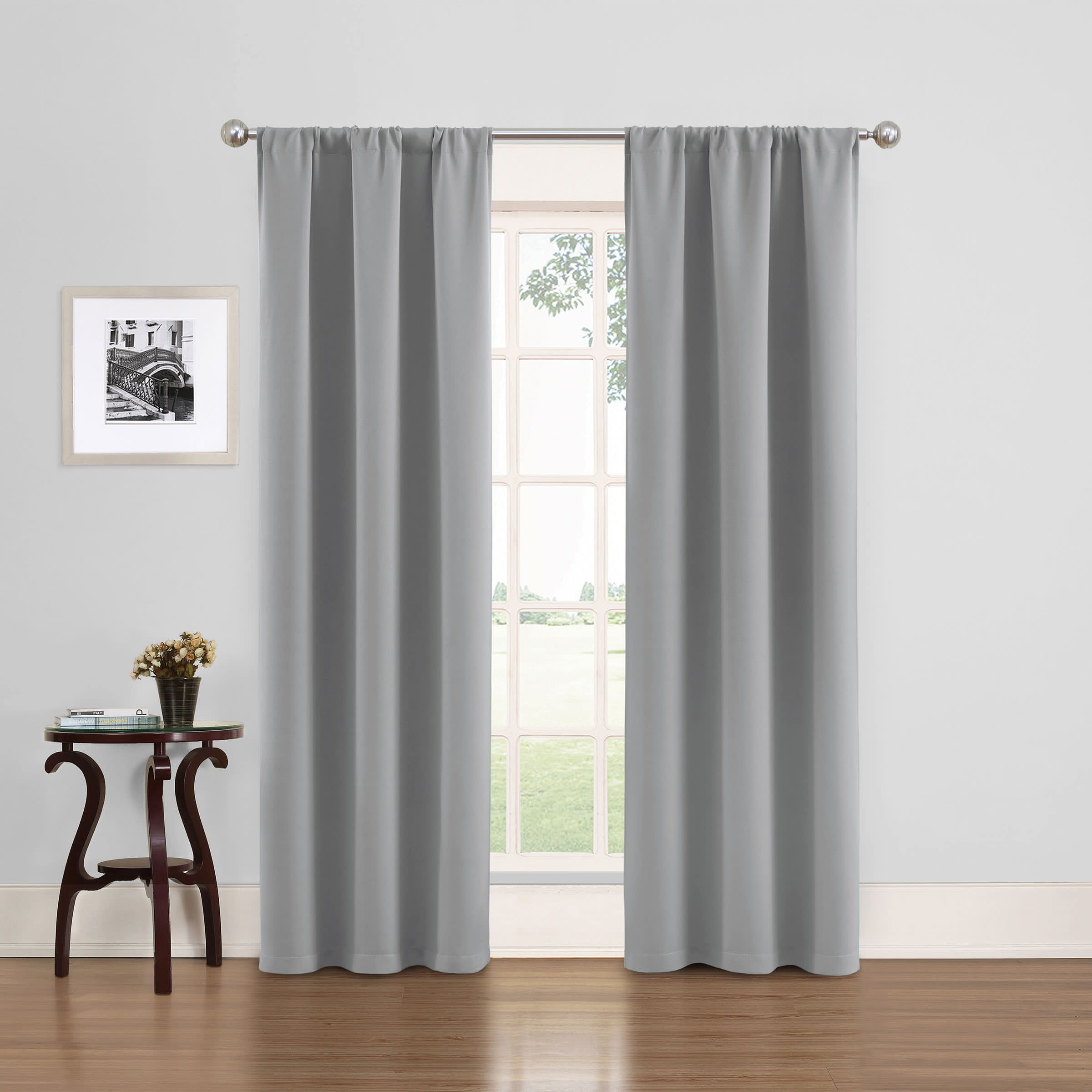 Mainstays Marjorie Sheer Voile Curtain, Single Panel, 59w x 84l,  Brownstone - DroneUp Delivery