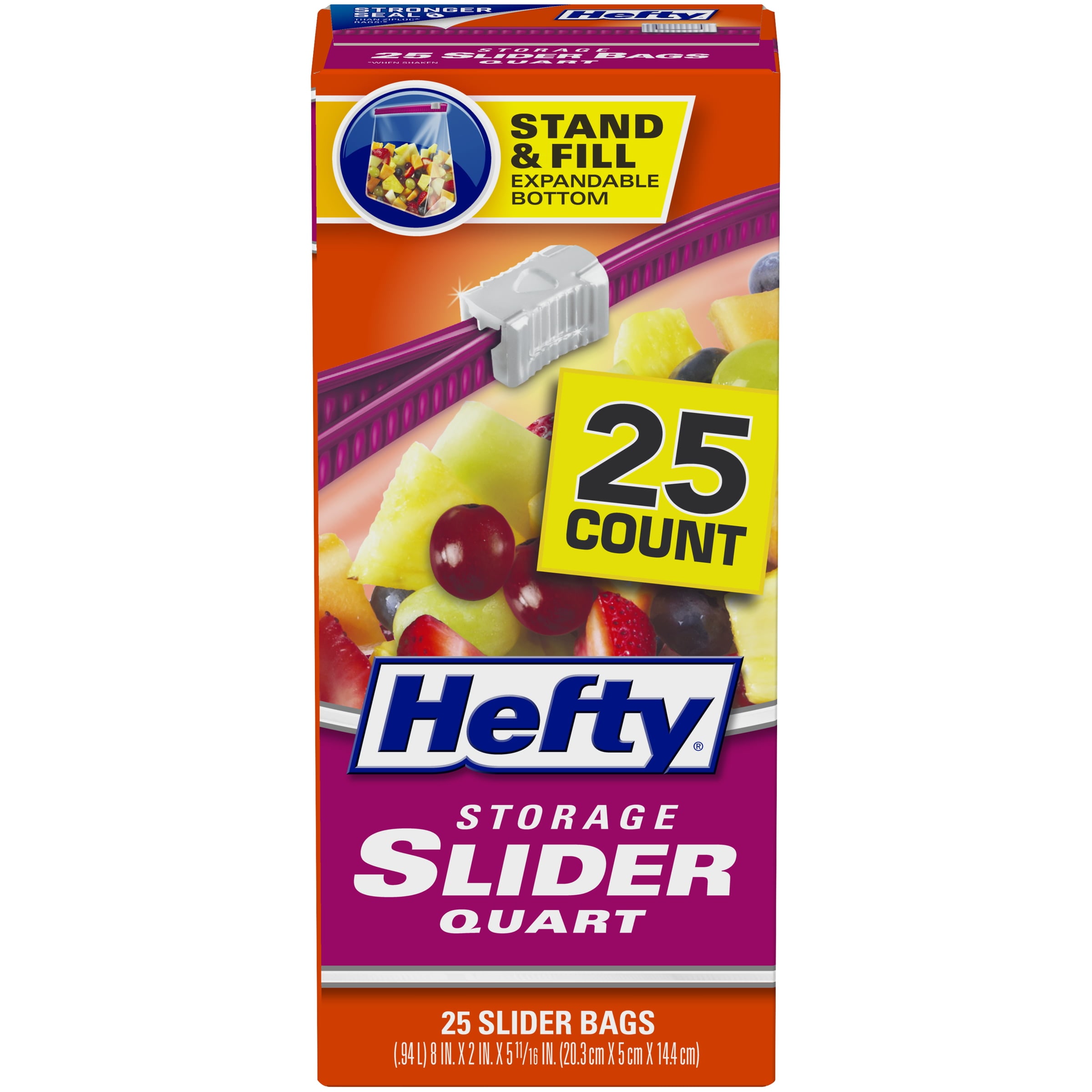 Hefty Slider Storage Bags, Jumbo Size, 12 Count