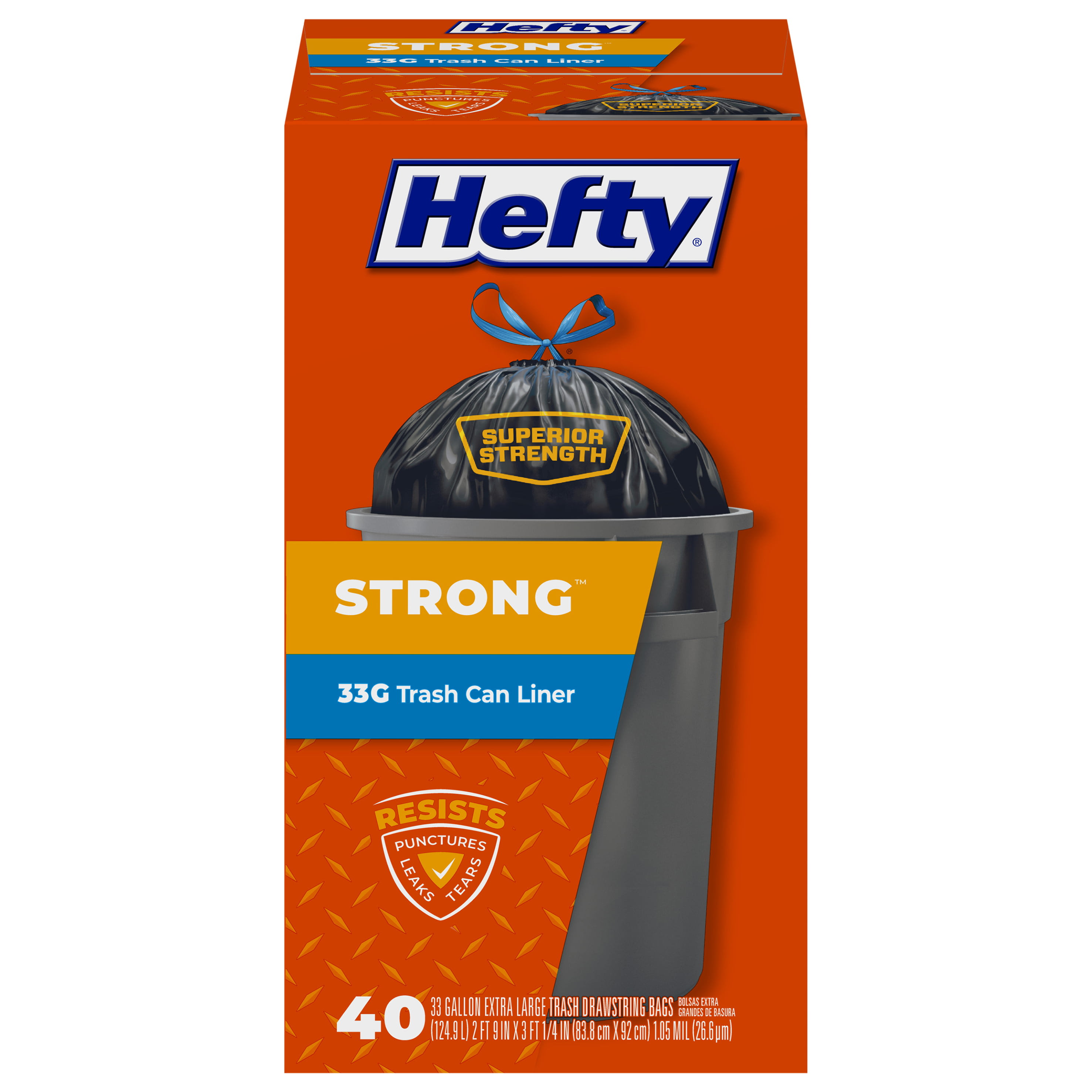Hefty Ultra Strong Multipurpose Large Trash Bags, Black, 30 Gallon, 20  Count, White Pine Breeze Scent 