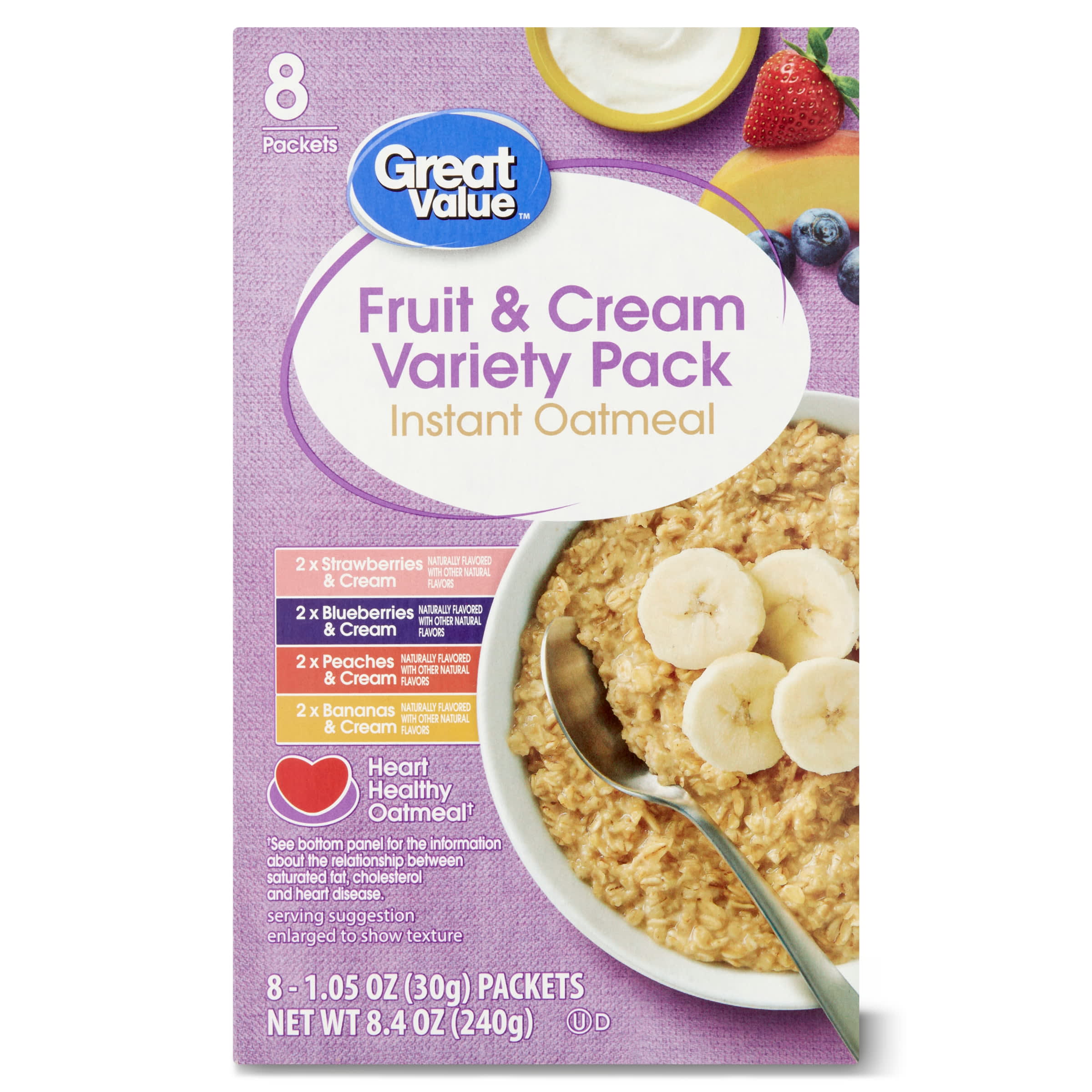 Cream of Wheat Instant Hot Cereal Bundle: Includes One Box Bananas and  Cream and One Box Maple Brown Sugar (Each Box Has Ten 1.23 oz packets)