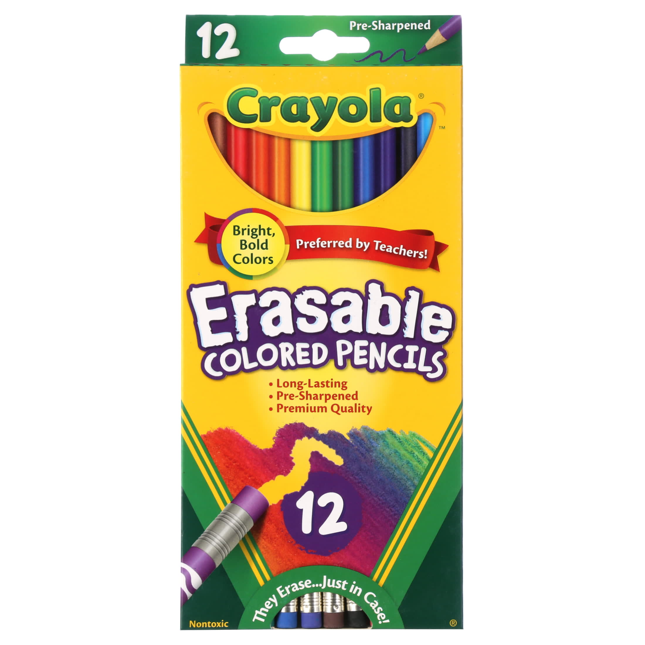 Crayola Erasable Colored Pencils, Assorted Colors, Art Tools for Kids, 12  Count - DroneUp Delivery