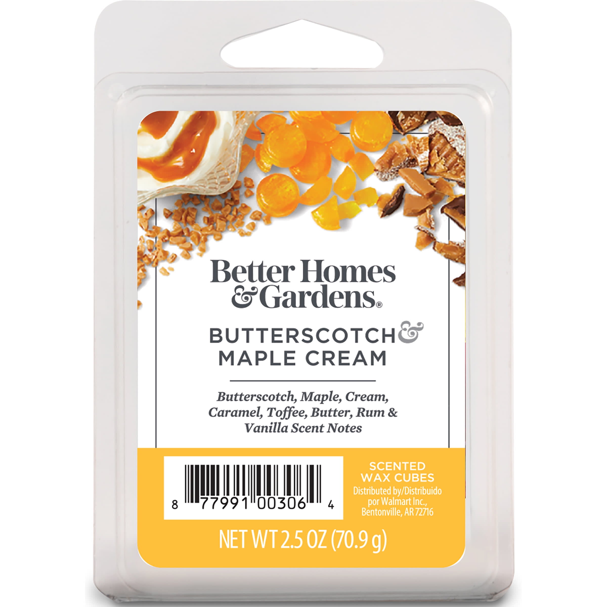 Butterscotch Maple Cream Scented Wax Melts, Better Homes & Gardens, 2.5 oz  (1-Pack) - DroneUp Delivery