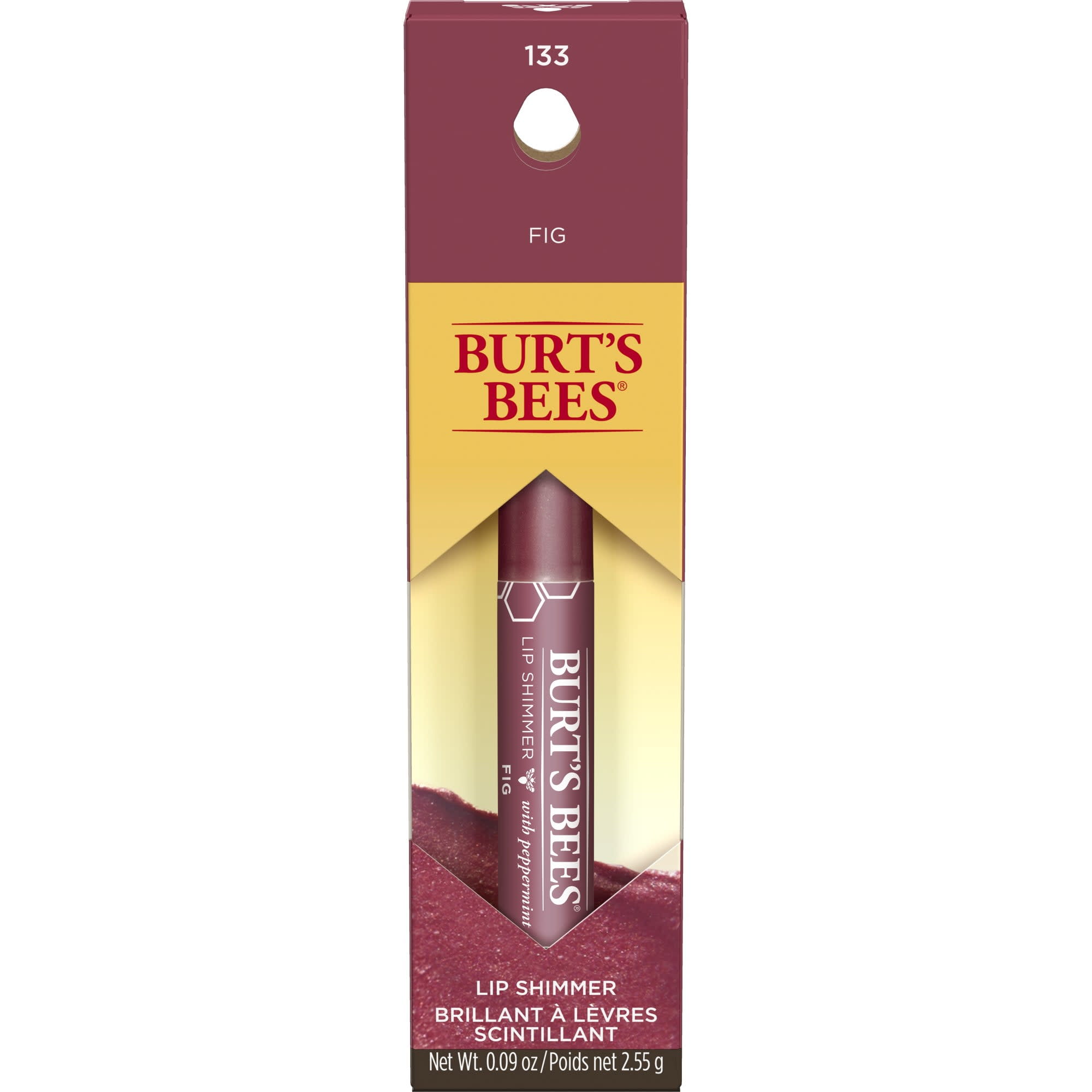 Burt's Bees 100 Natural Origin Moisturizing Lip Shimmer, Fig, 1 cnt