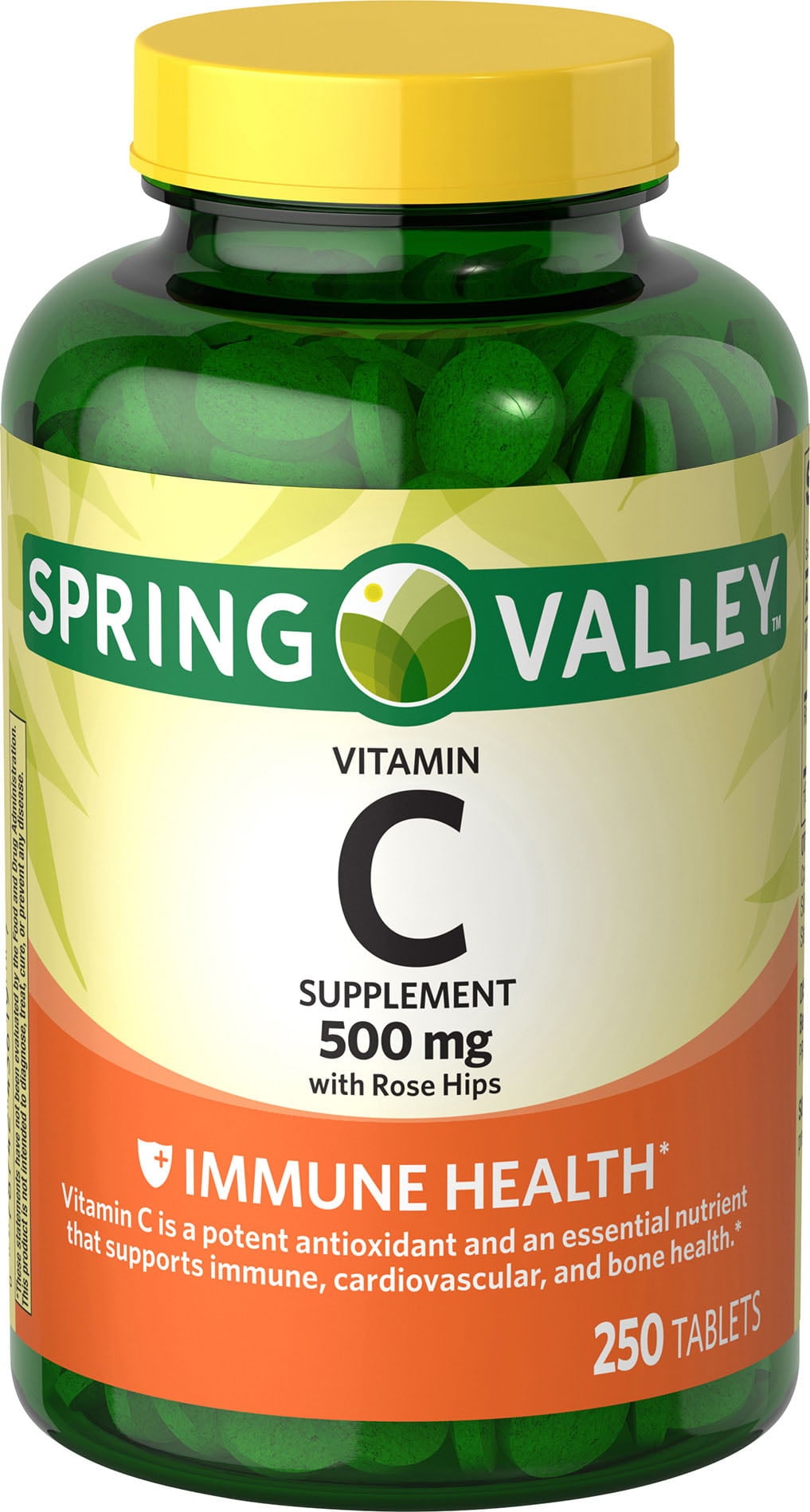 Spring Valley Vitamin C Supplement with Rose Hips, 500 mg, 250 count -  DroneUp Delivery