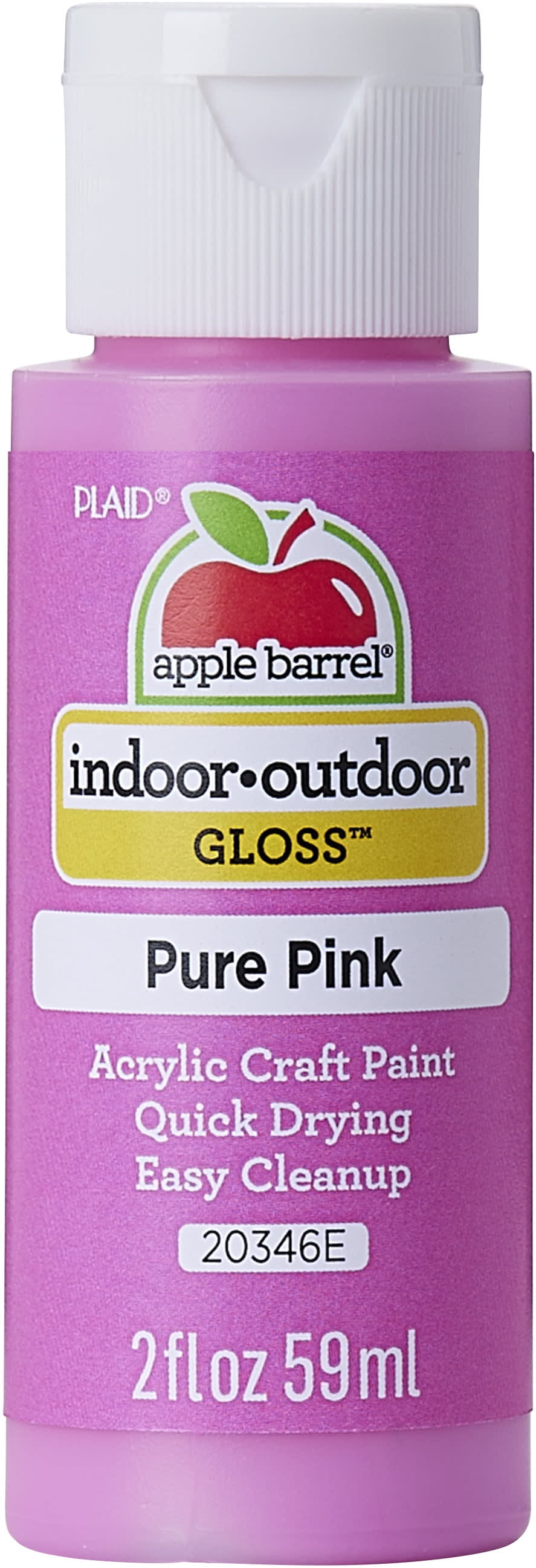 Apple Barrel Acrylic Craft Paint, Gloss Finish, Black, 2 fl oz