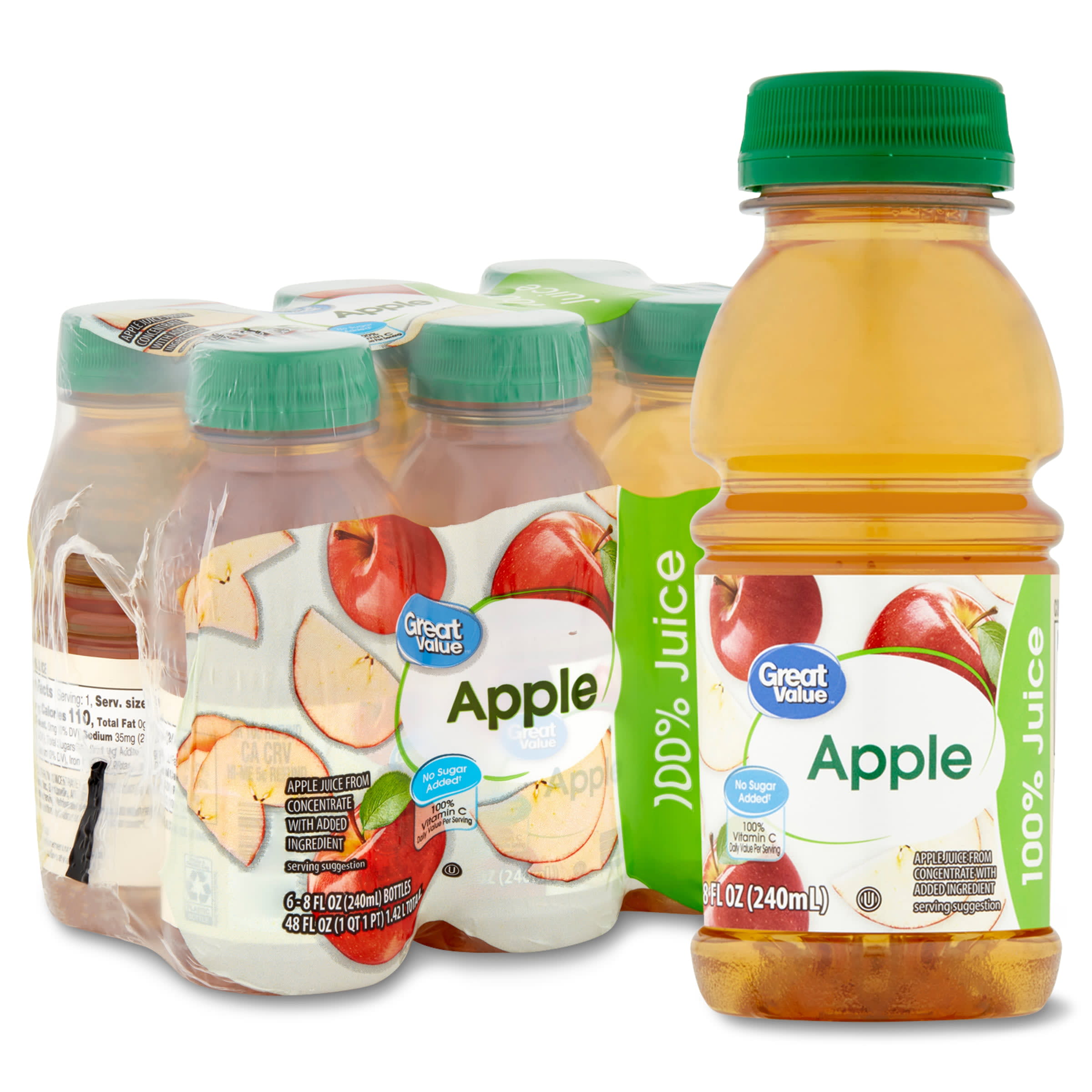 Mott's 100% Juice, Apple - 6 pack, 8 fl oz bottles