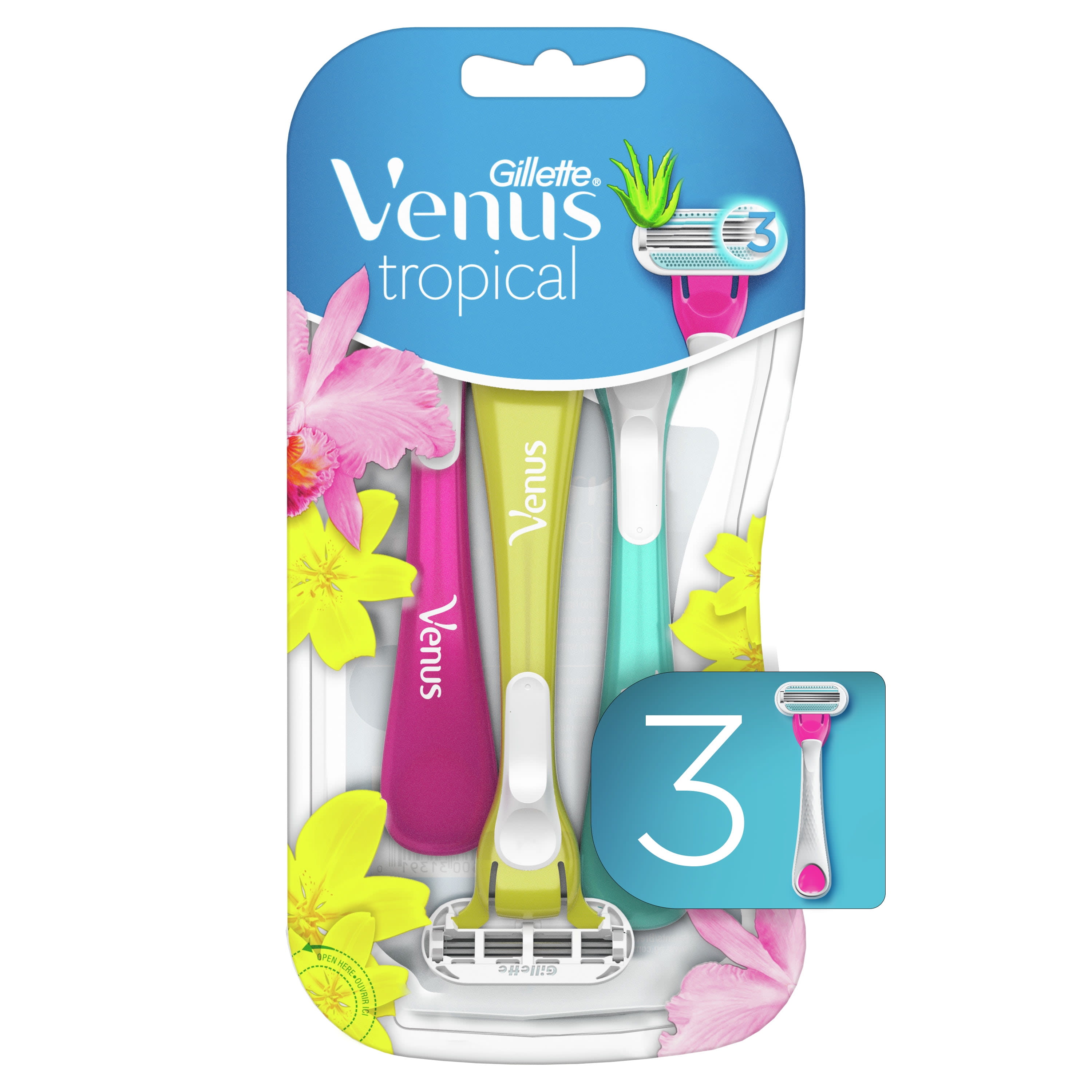 Gillette Venus Sensitive Disposable Razors for Women with Sensitive Skin,  Delivers Close Shave with Comfort, 6 Count (Pack of 1)