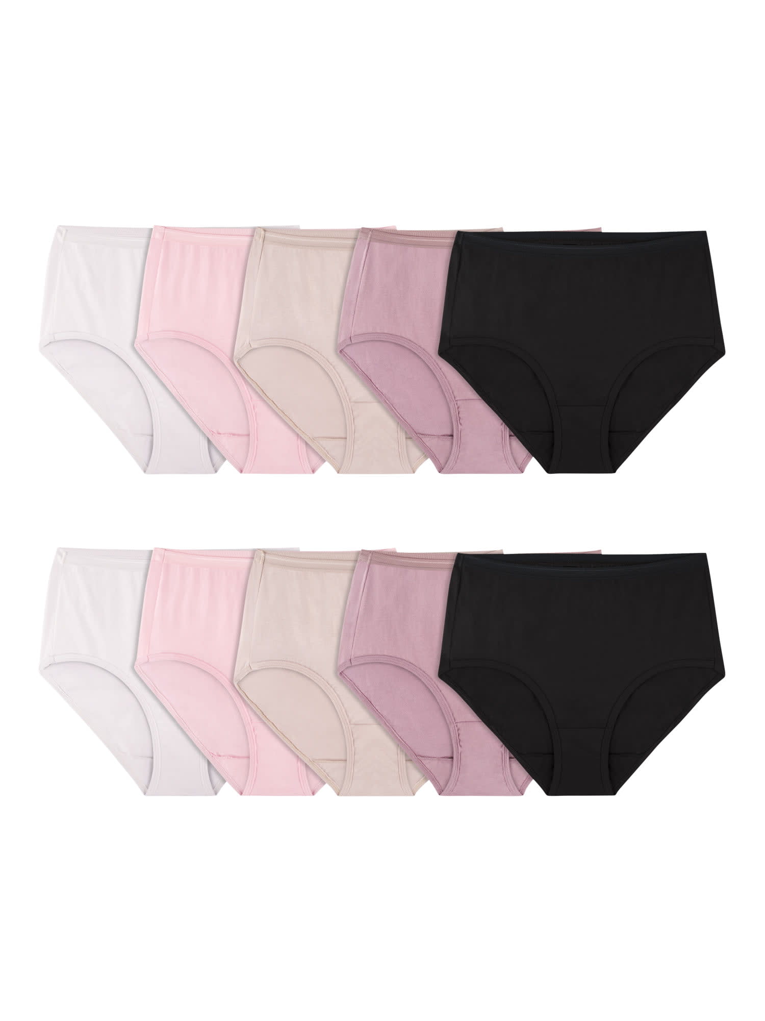 Joyspun Women's Cotton Thong Panties, 6-Pack, Sizes S to 2XL