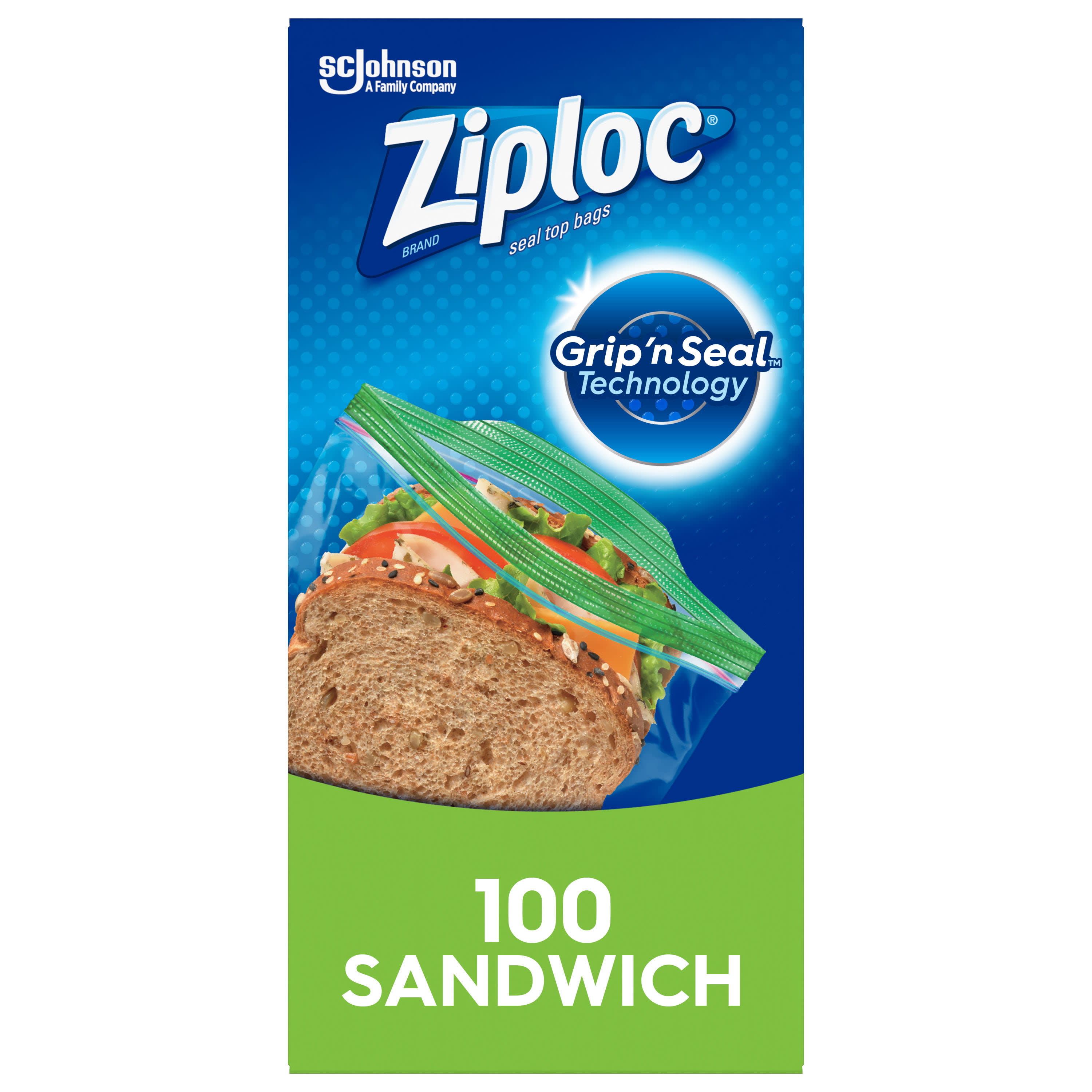 Great Value Double Zipper Sandwich Bags, 300 Count 