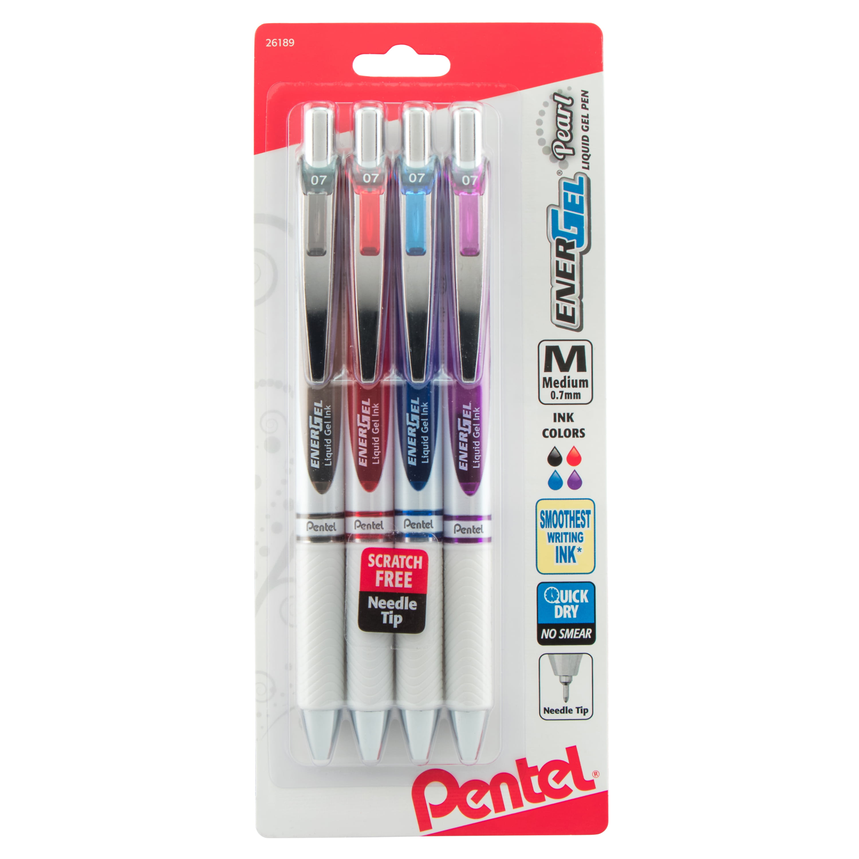 Pentel EnerGel Pearl Retractable Liquid Gel Pen Fine Point 0.5 mm