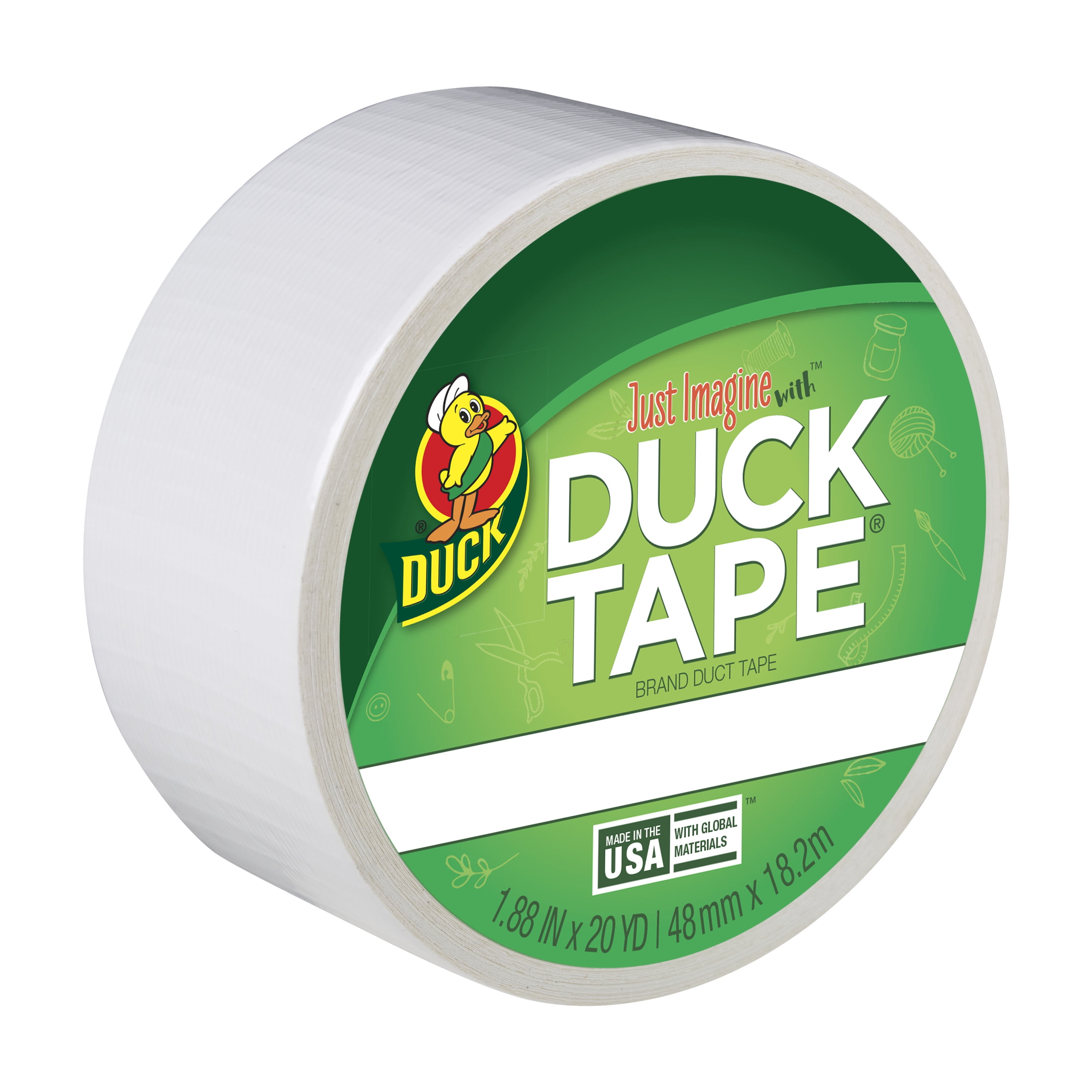 Duck Brand Red Color Duct Tape, 1.88-Inch by 20 Yards, Single Roll