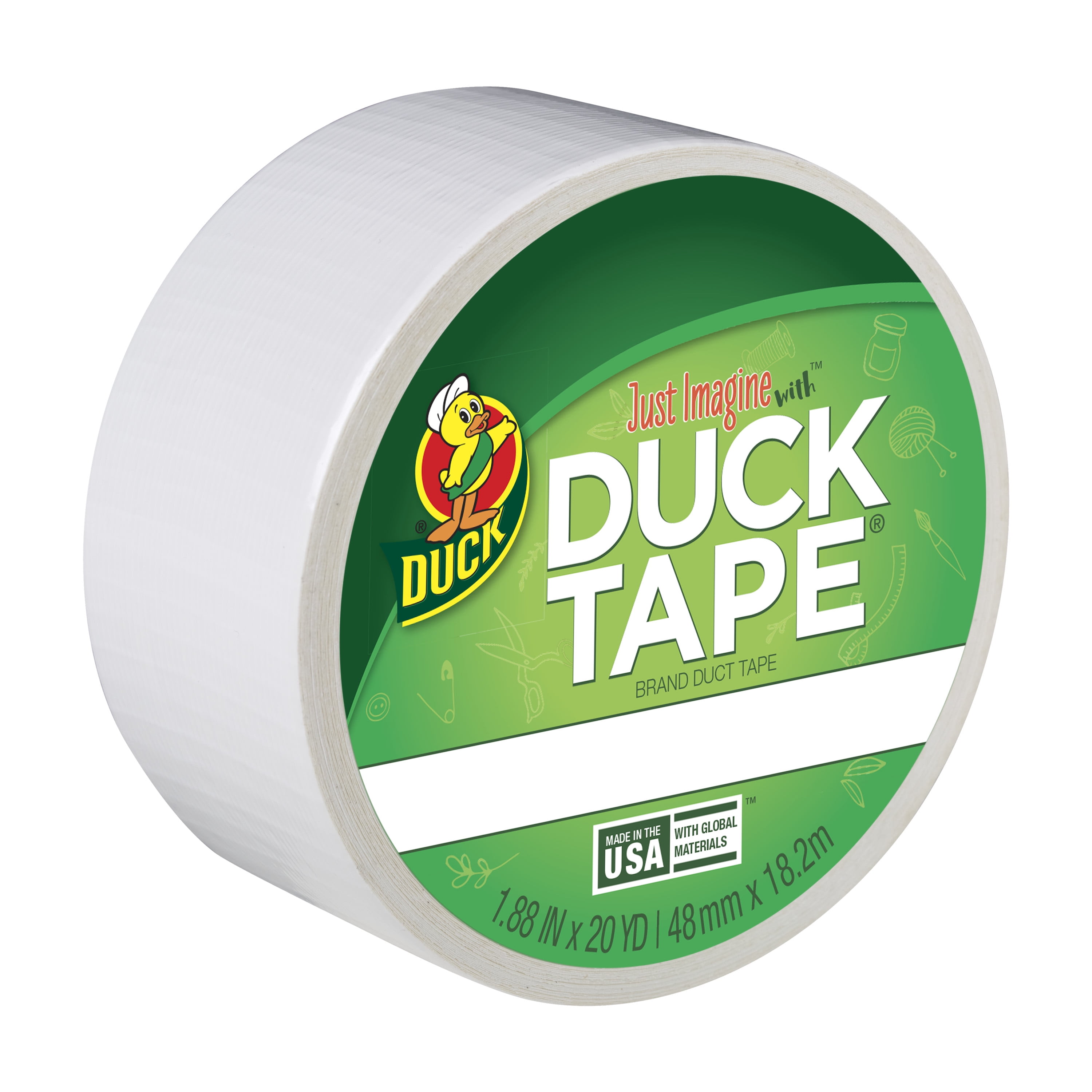 Duck Brand 1.88 in. x 20 yd. White Colored Duct Tape - DroneUp Delivery