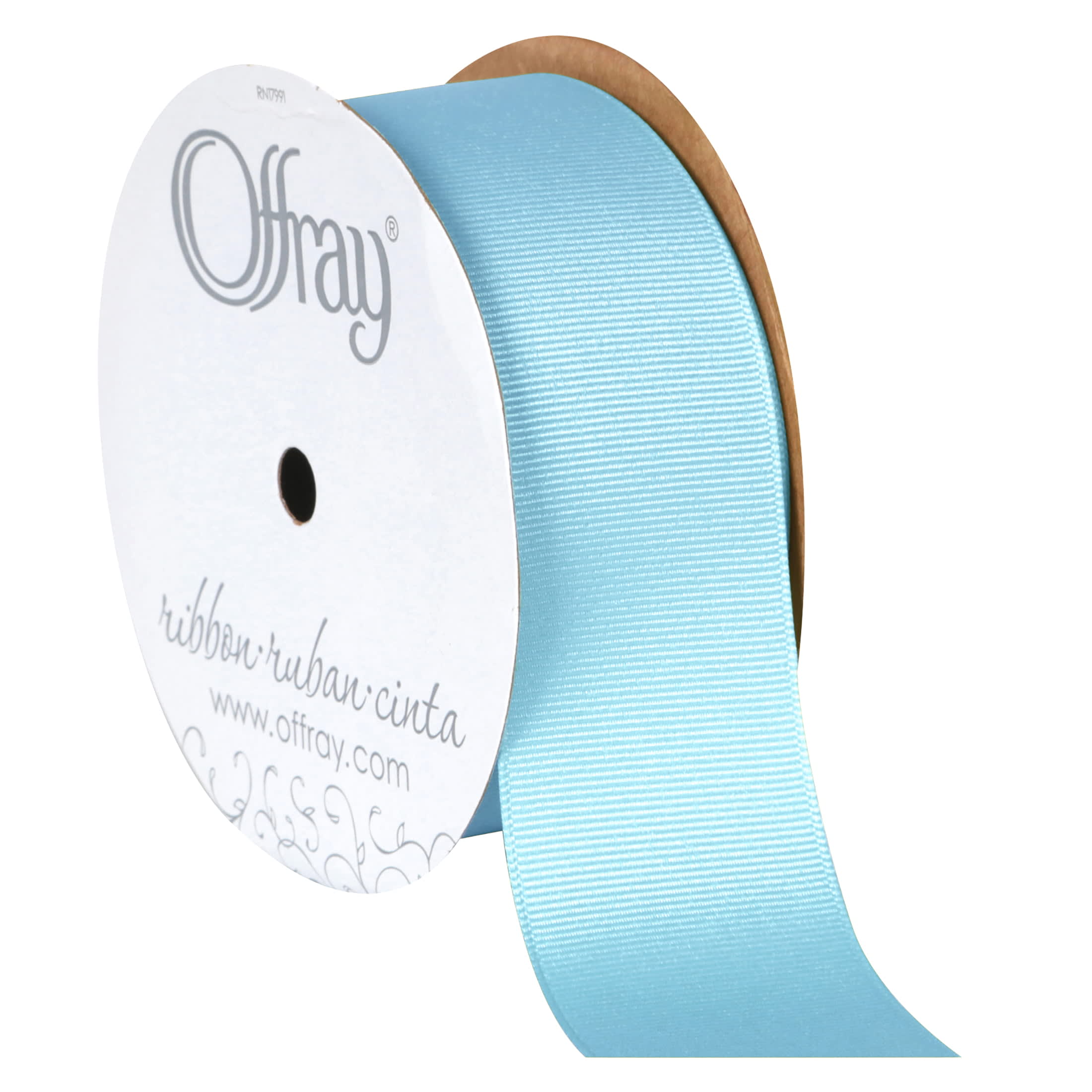 Offray 1.5 Satin Single Face White Ribbon - 12 ft