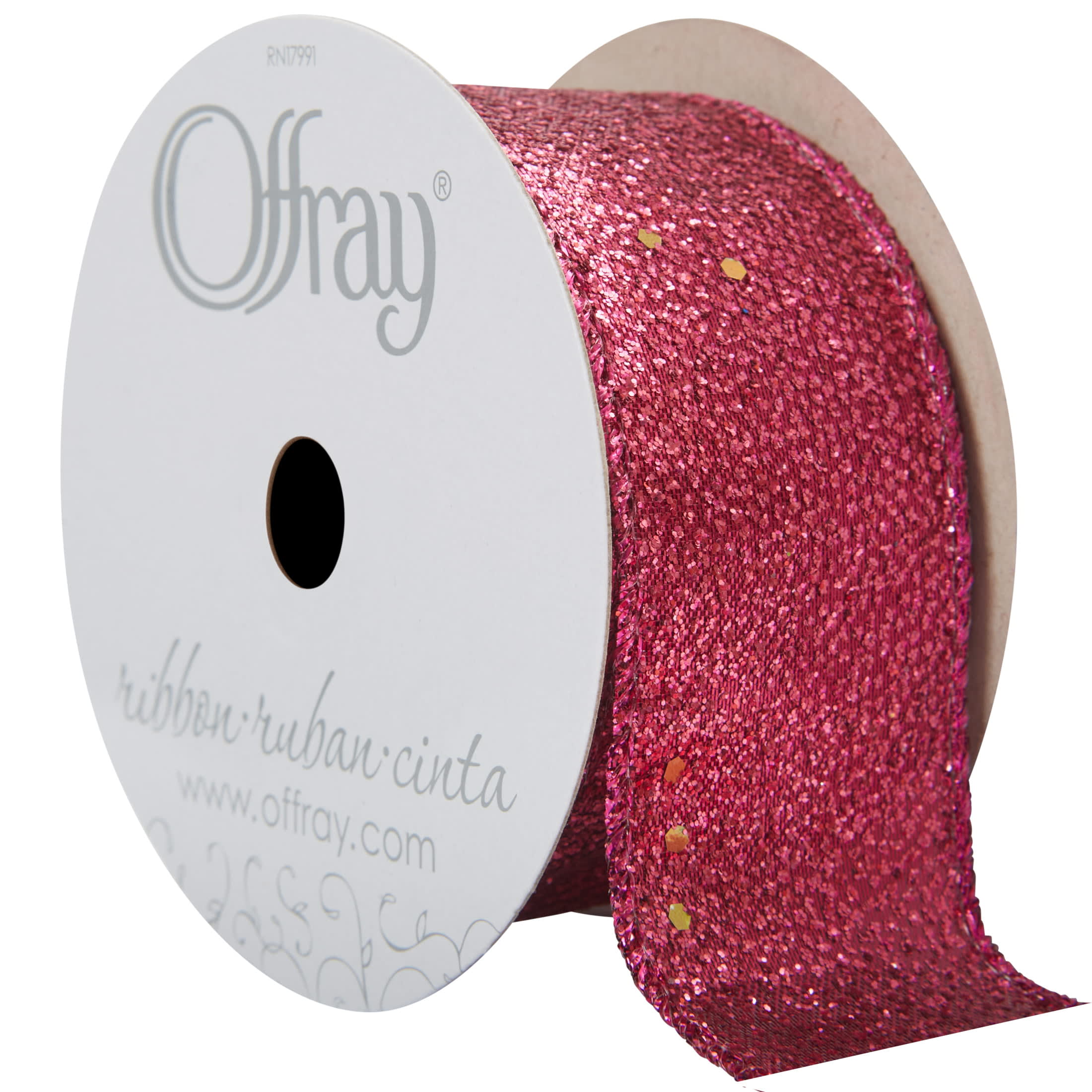 Offray Ribbon, Pink 1 1/2 inch Wired Sheer Ribbon for Floral, Crafts, and  Decor, 9 feet, 1 Each - DroneUp Delivery