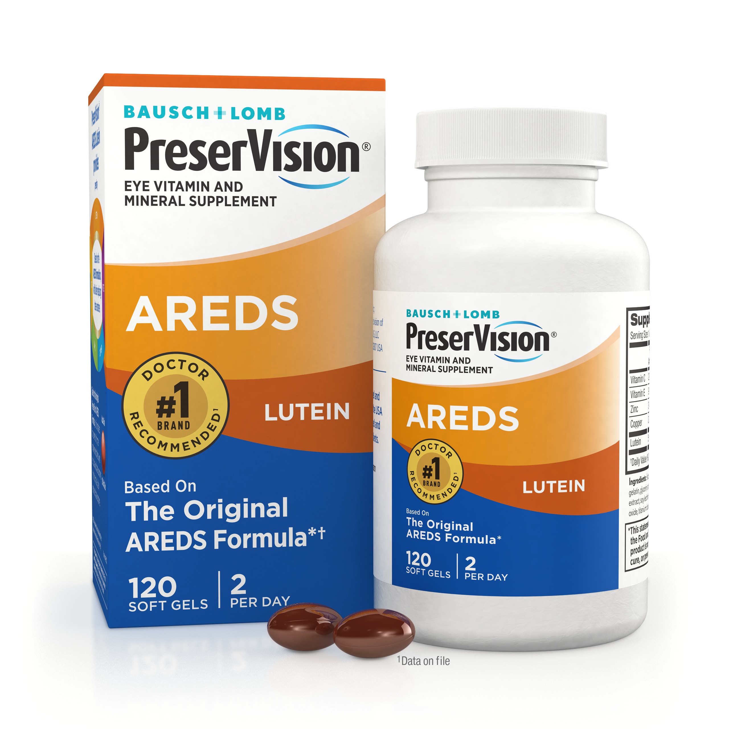 PreserVision AREDS Lutein Eye Vitamin & Mineral Supplement, Beta