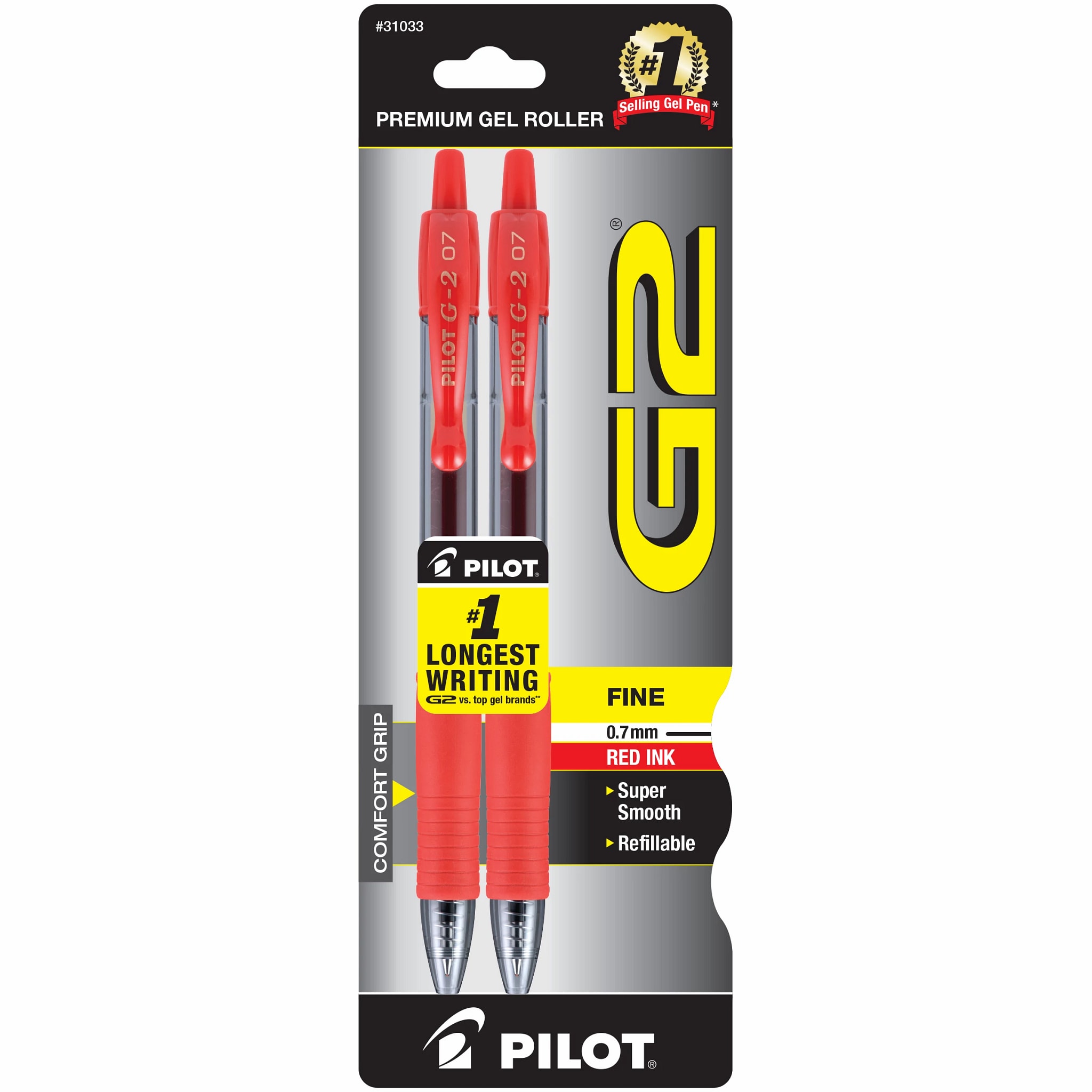 Pilot G2 Retractable Gel Pens, Bold Point, Blue, 2 Pack, 17510782 - DroneUp  Delivery