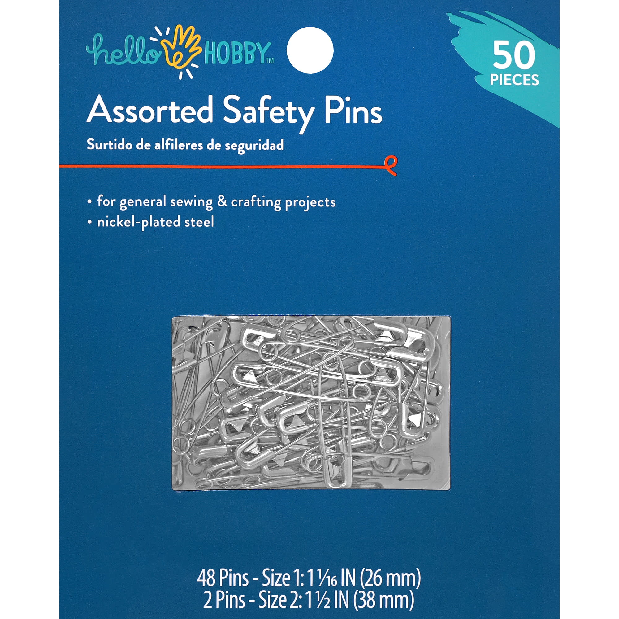 Singer Safety Pins, Color - 25 pins