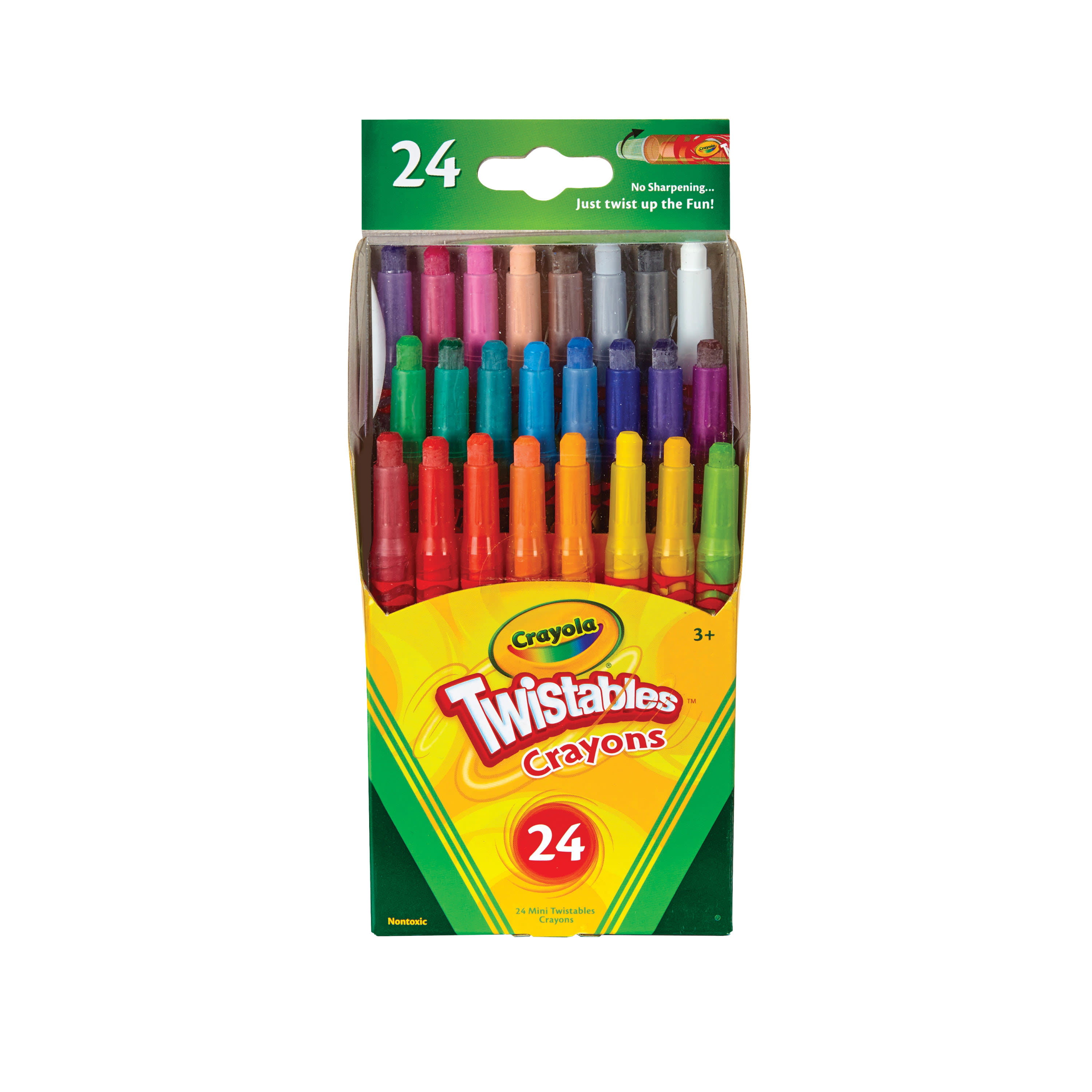 Crayola Twistables Mini Crayon Set, 24 Ct, Back to School Supplies,  Multi-Color