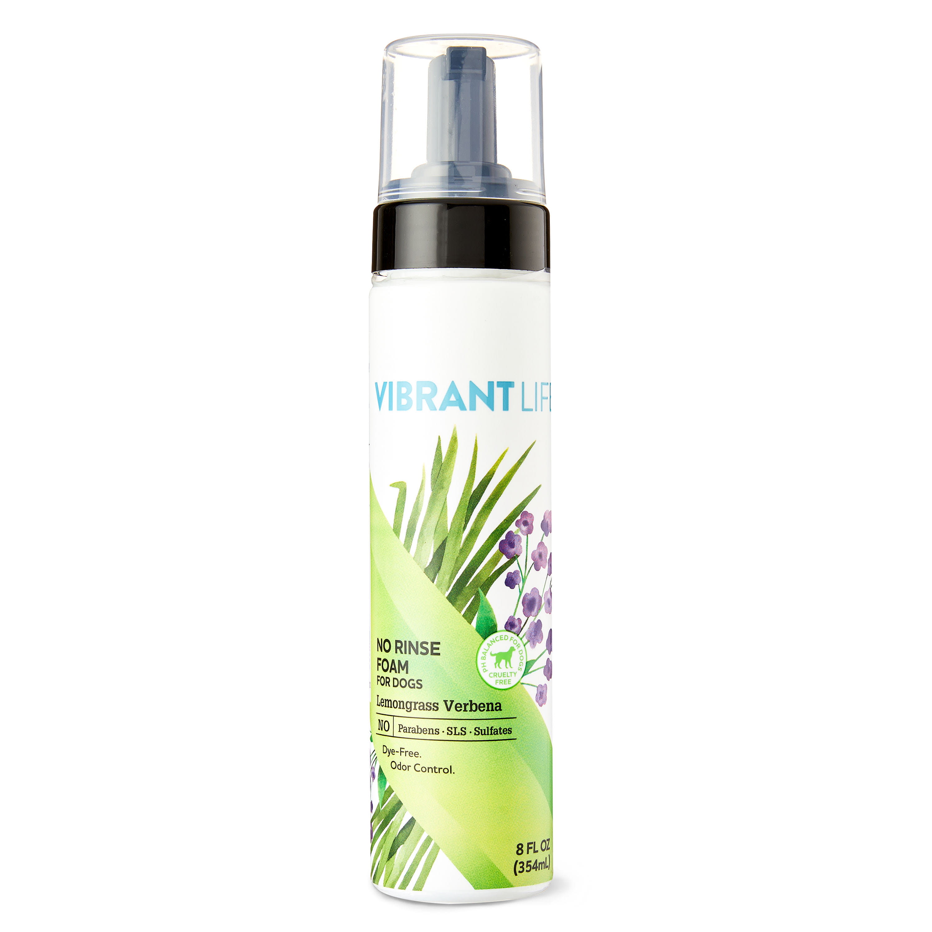 Vibrant Life No Rinse Foam Dog Shampoo Lemongrass Verbena 8 fl