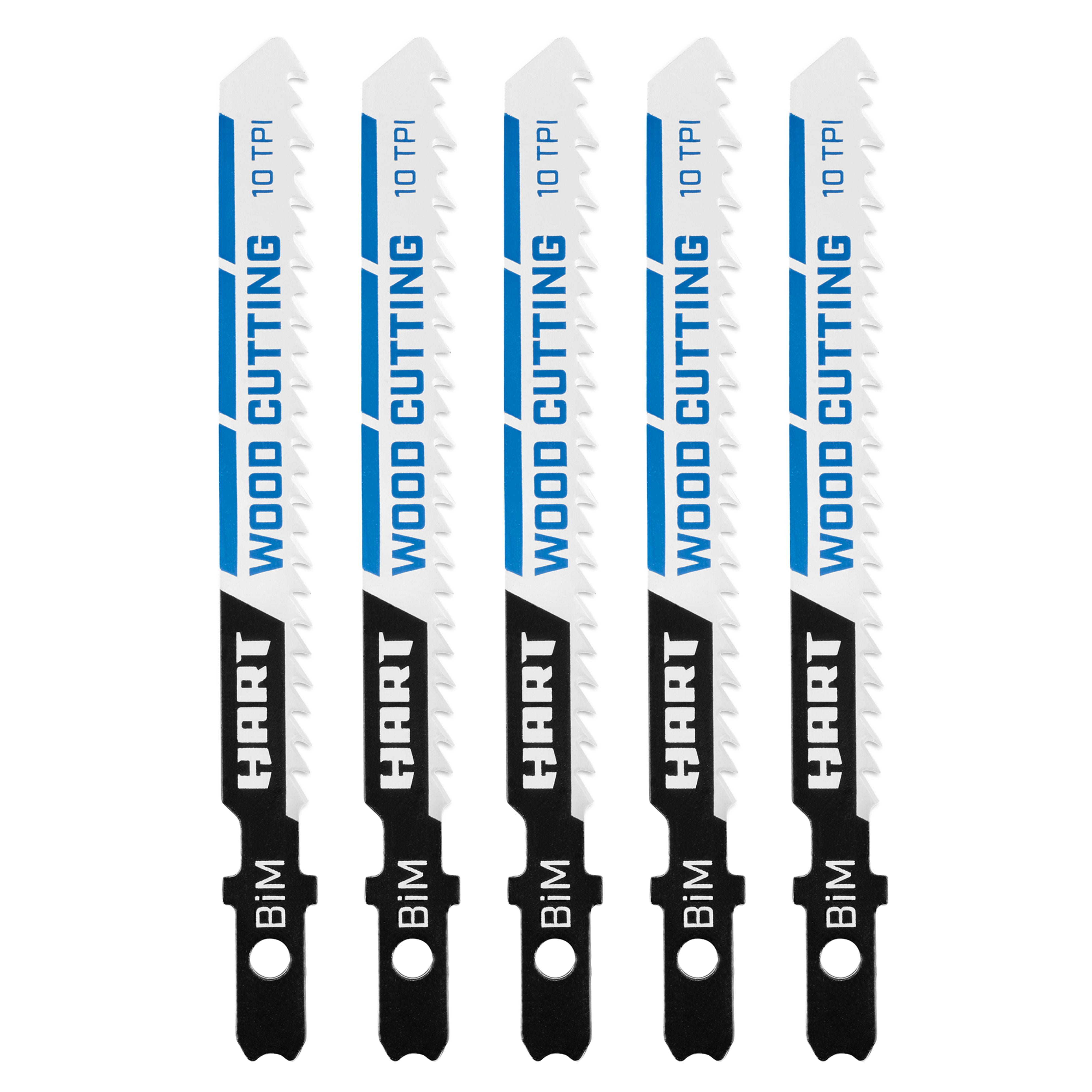 HART 5Piece 10 TeethPerInch BiMetal Jigsaw Blades DroneUp Delivery