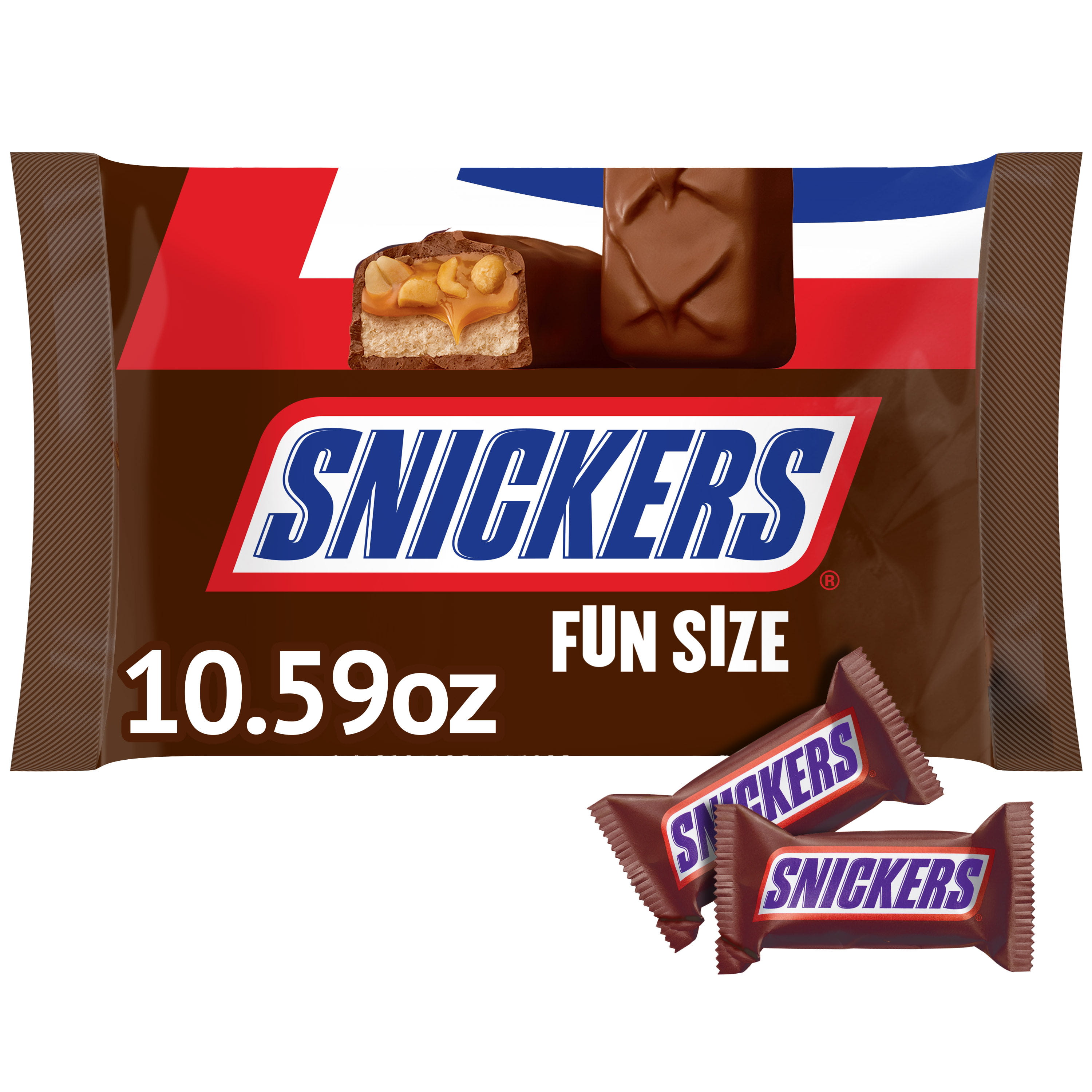 Snickers Mini Size Milk Chocolate Candy Bars - 9.7 oz Bag - DroneUp Delivery