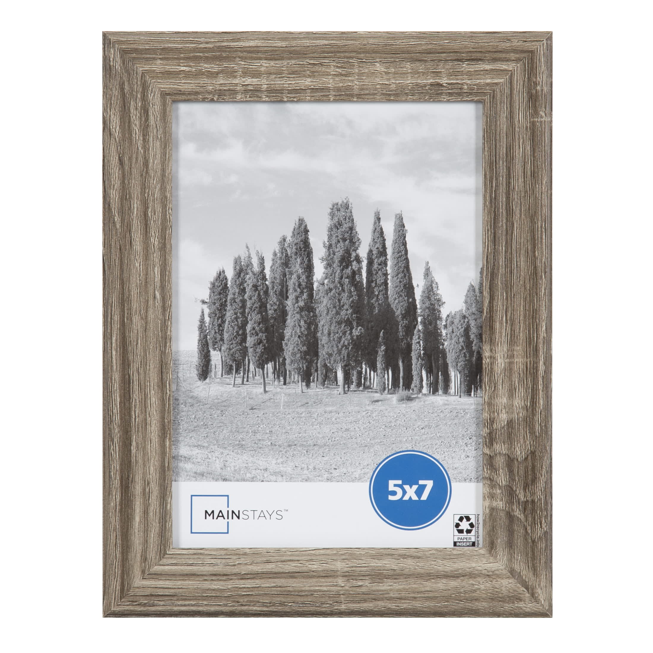 Mainstays 4x6 Step White Basic Tabletop Picture Frame 