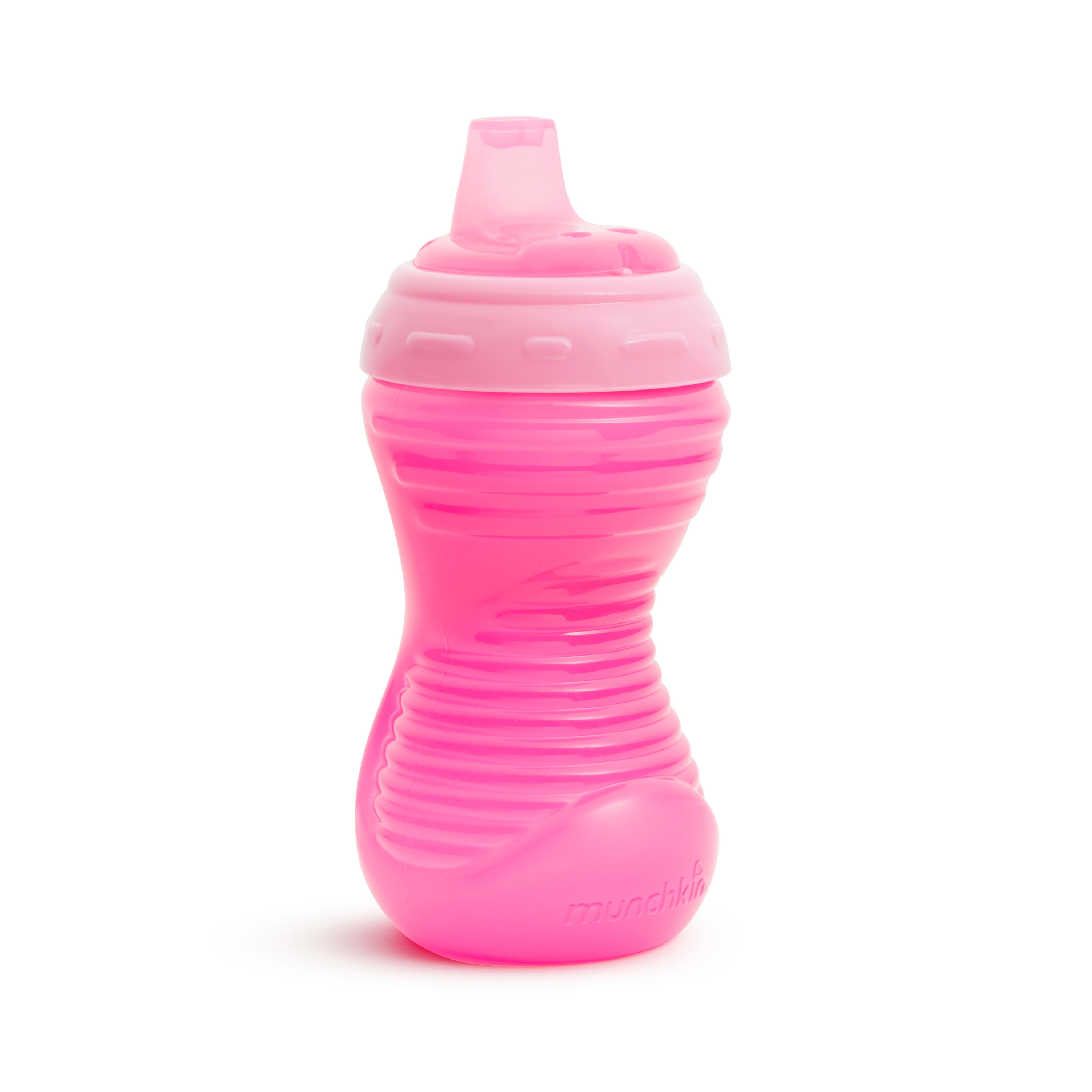 Munchkin Click Lock Weighted Flexi Straw Trainer Cup, Pink, 7 Ounce