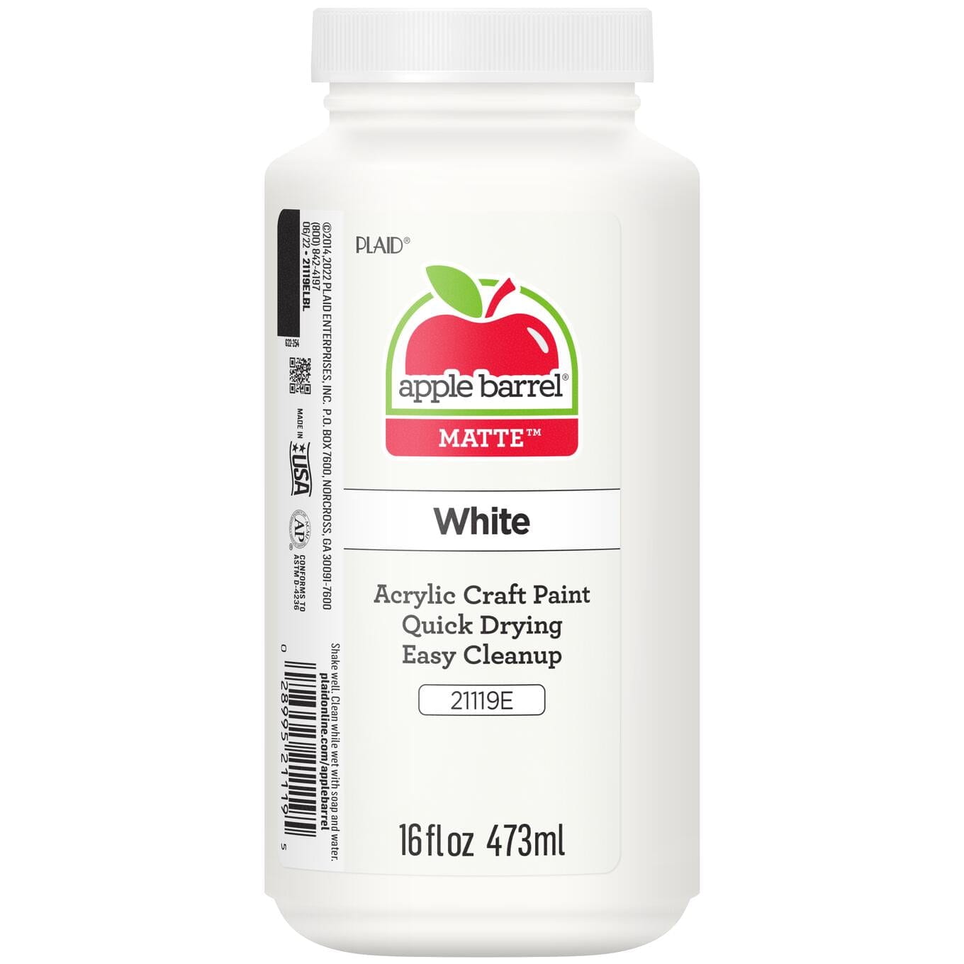 Apple Barrel Acrylic Craft Paint, Matte Finish, Black, 2 fl oz 