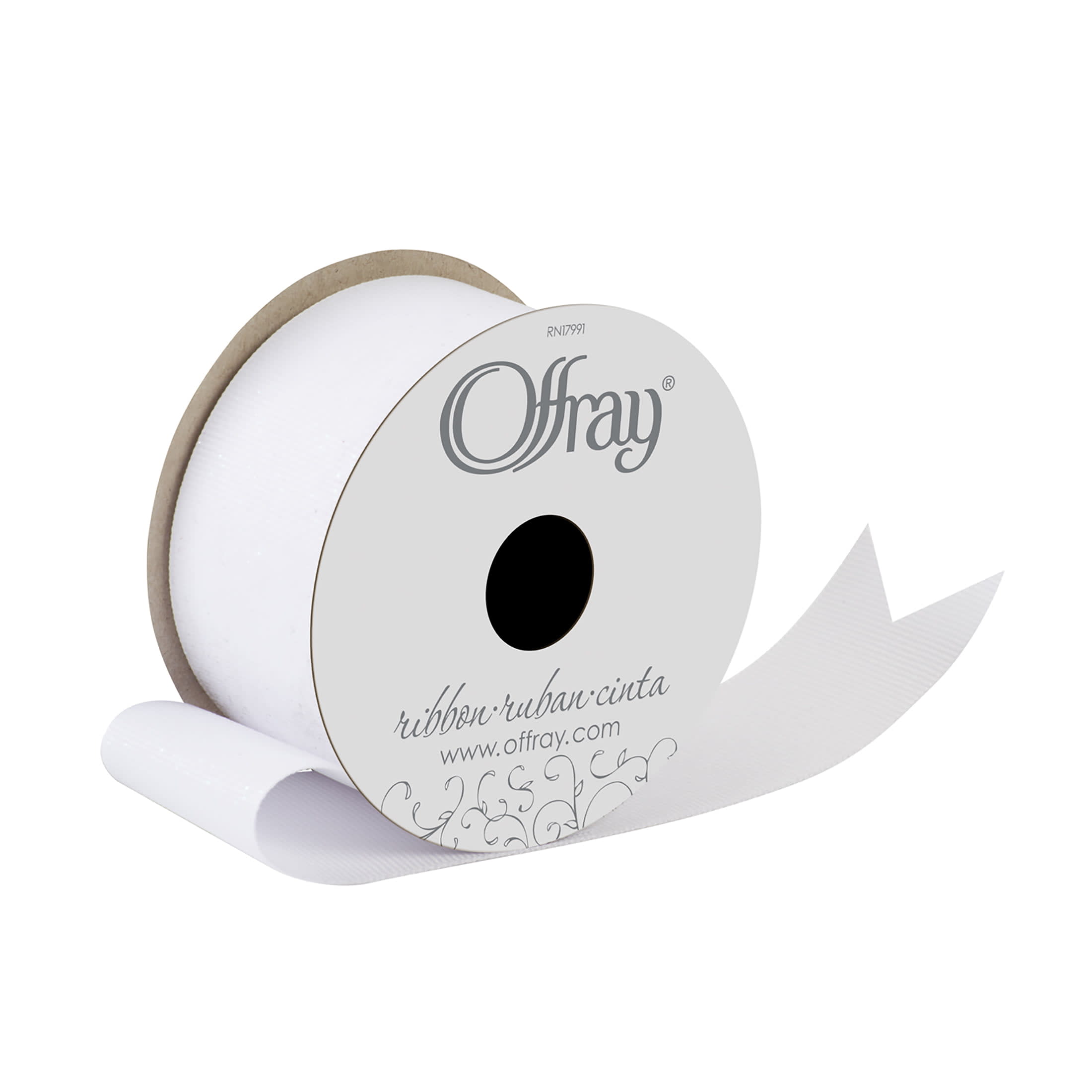 Offray Ribbon, Silver 3/8 inch Metallic Ribbon, 15 feet - DroneUp Delivery