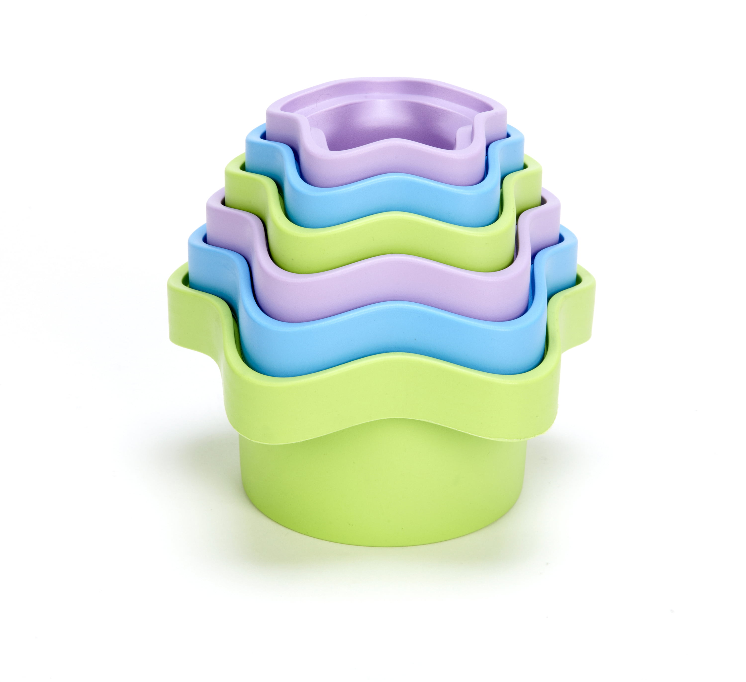 Green Toys Stacking Cups Purple Blue Green Bath Toy Baby Toddler