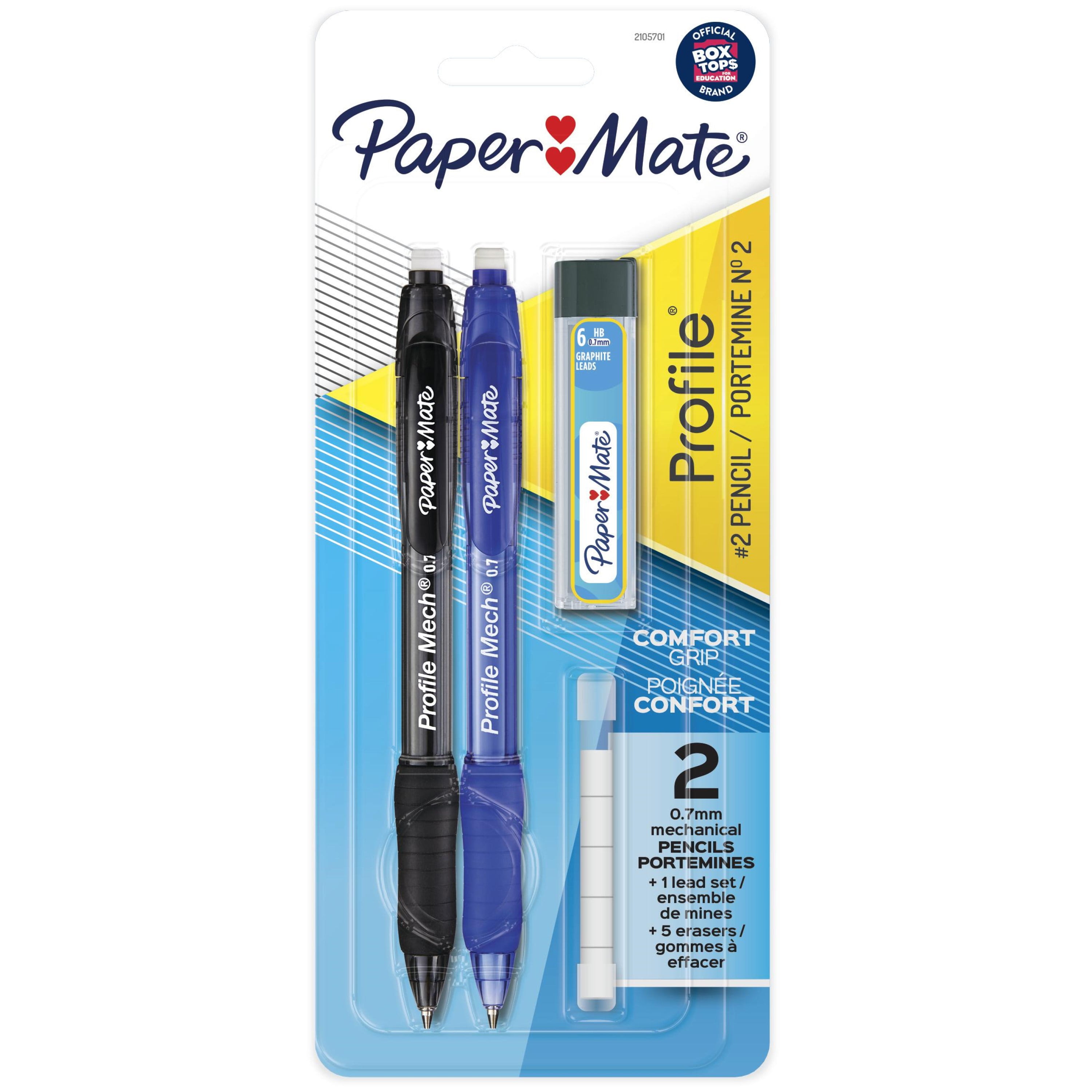  Paper Mate Clearpoint Mechanical Pencils, 0.7mm, HB #2,  Fashion Barrels, 4 Count : Office Products
