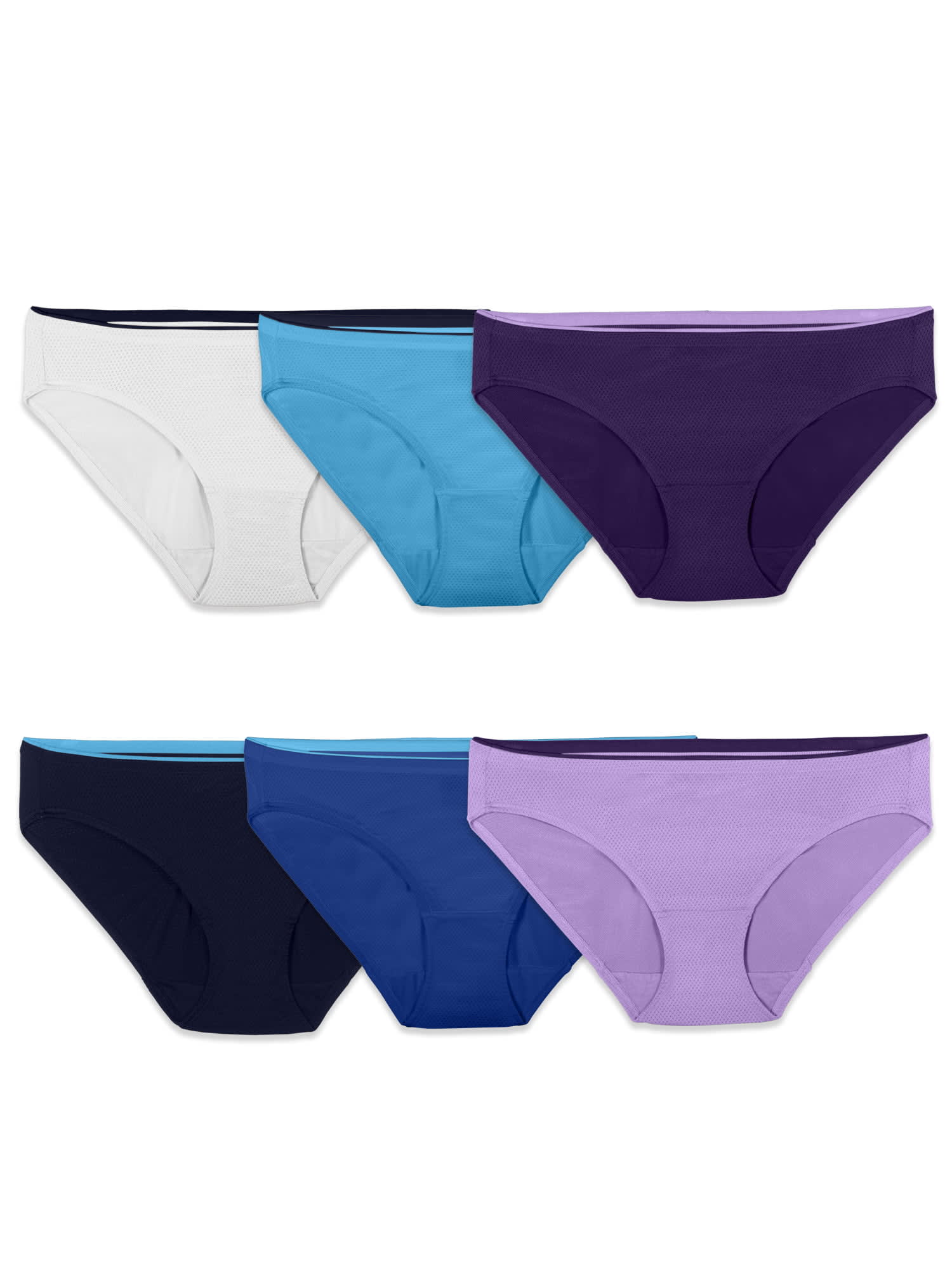 Fruit of the Loom Women's Underwear Breathable Panties (Regular & Plus, Plus  Size Brief-Micro Mesh-10 Pack, 12 