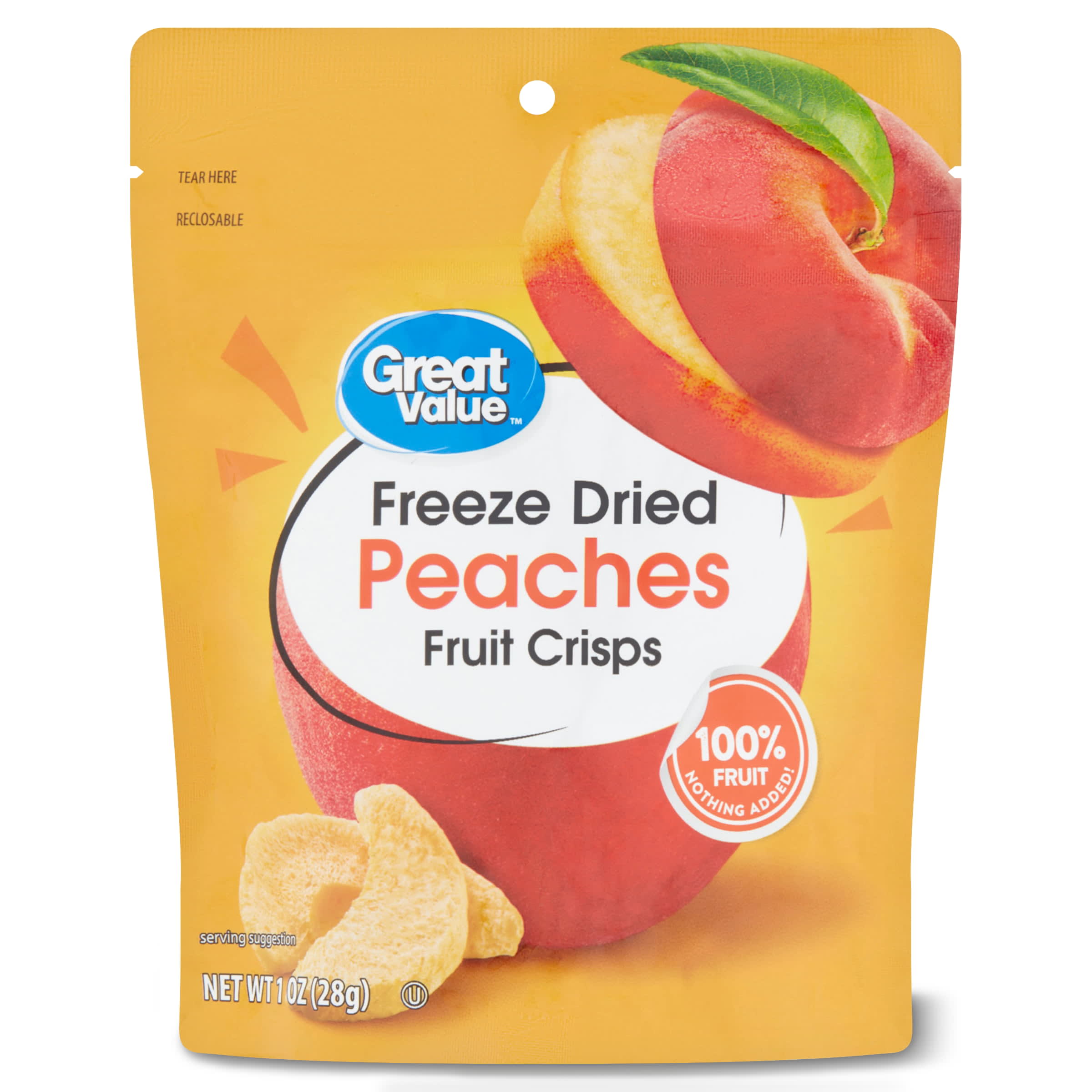 Great Value Freeze Dried Peach Crisps 1 Oz DroneUp Delivery great-value-freeze-dried-peach-crisps-1-oz-droneup-delivery