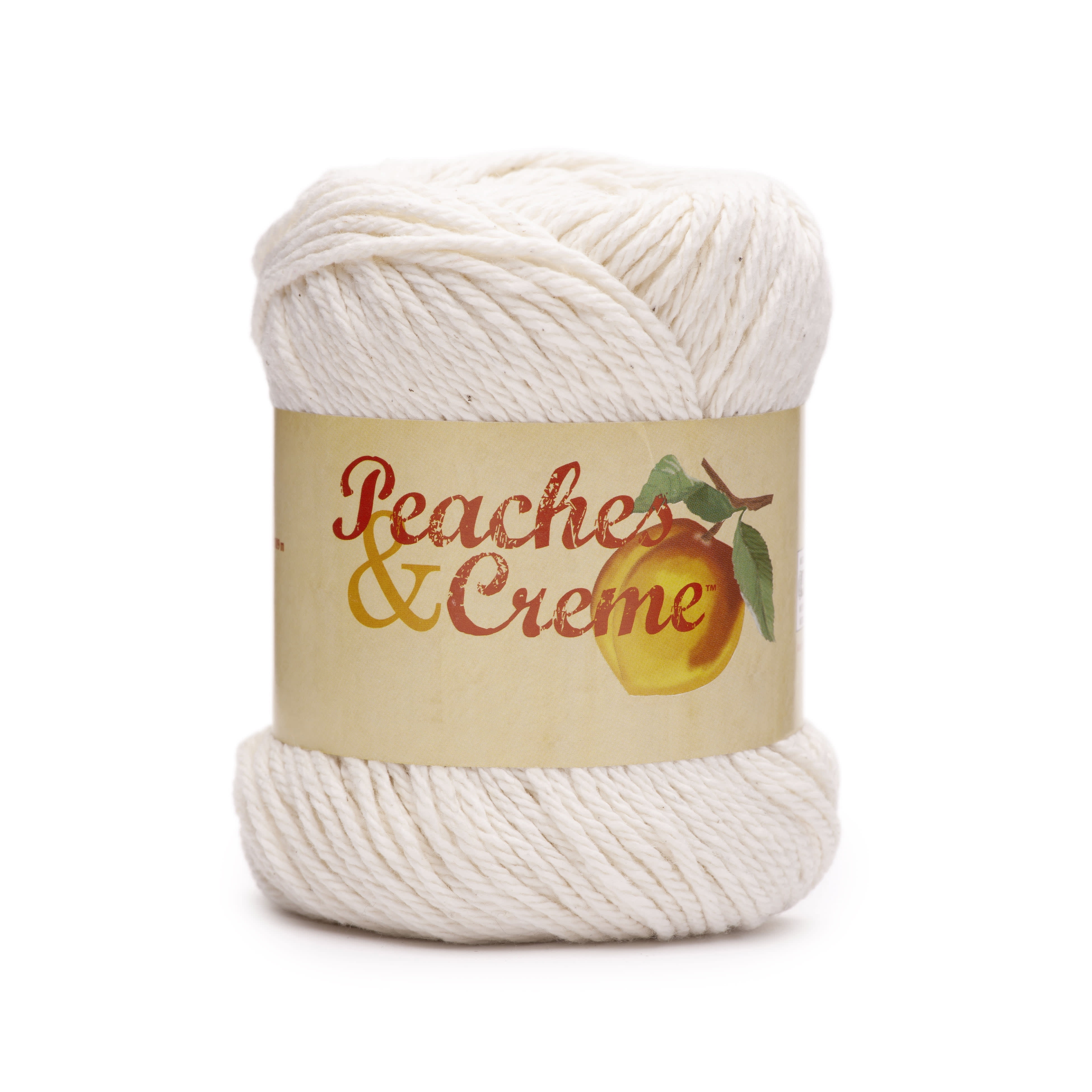 Peaches & Creme Solid 4 Medium Cotton Yarn, White 2.5oz/70.9g, 120 Yards -  DroneUp Delivery