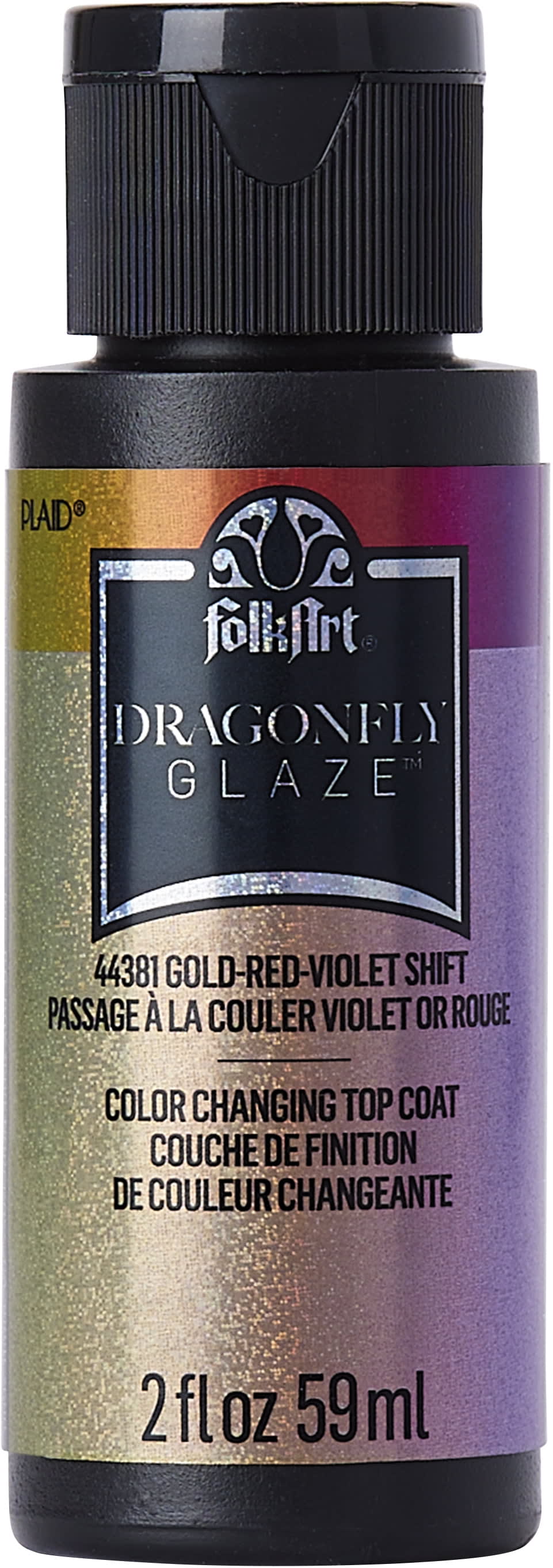 FolkArt Metallic Acrylic Craft Paint, Metallic Finish, Bright Red, 2 fl oz  